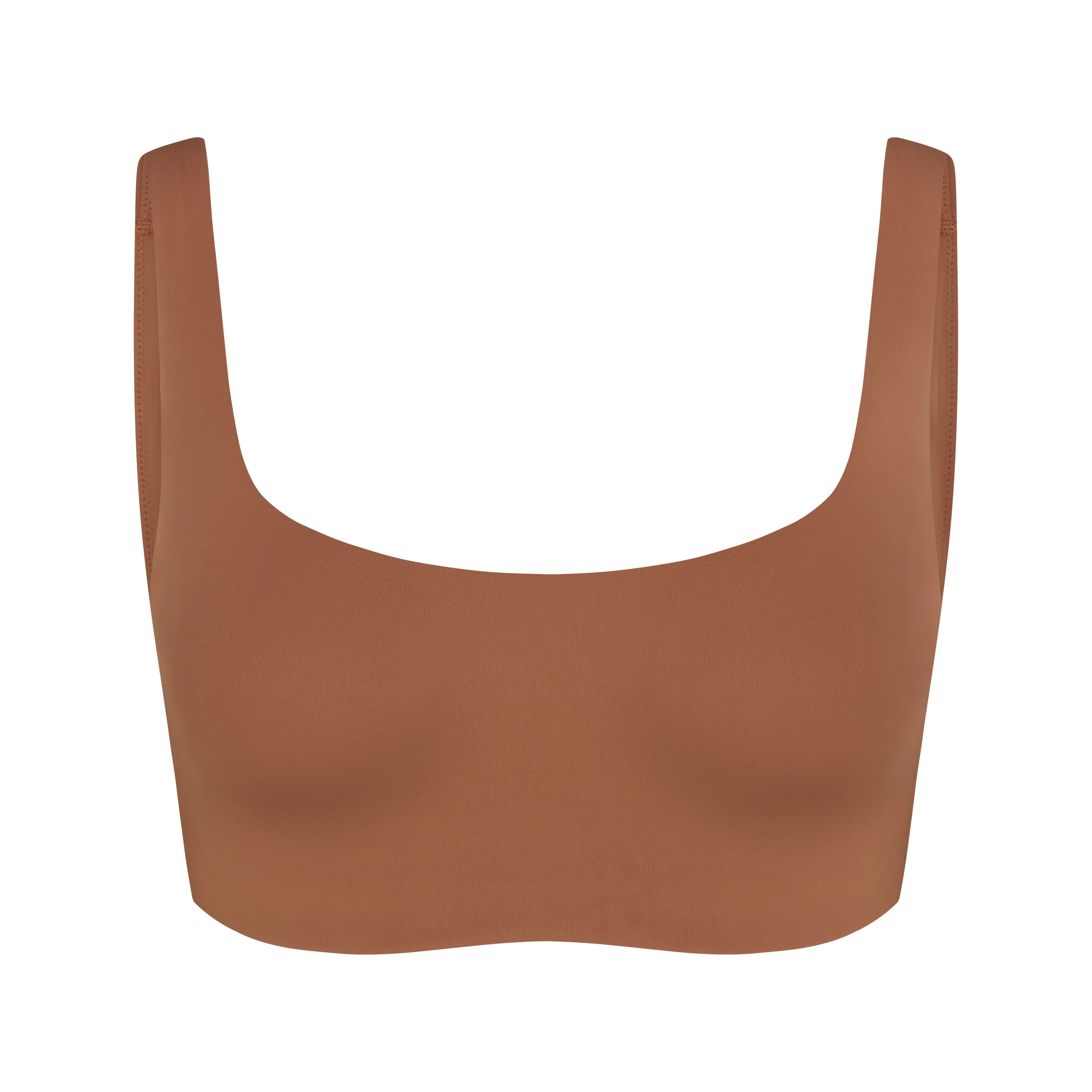 NikeSKIMS MATTE SCOOP NECK BRA | CAROB BROWN
