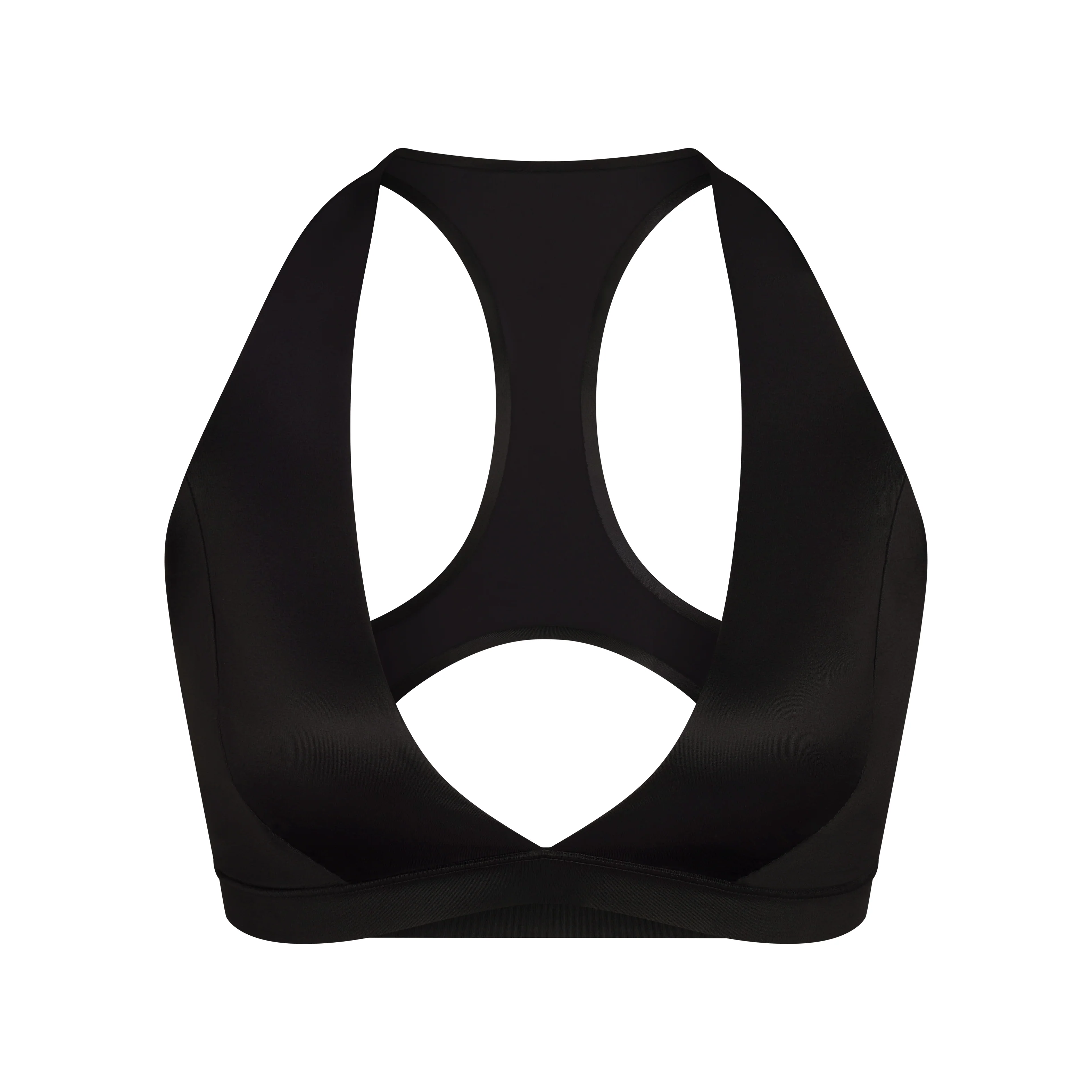 NikeSKIMS SATIN SHINE RACERBACK BRA | OBSIDIAN