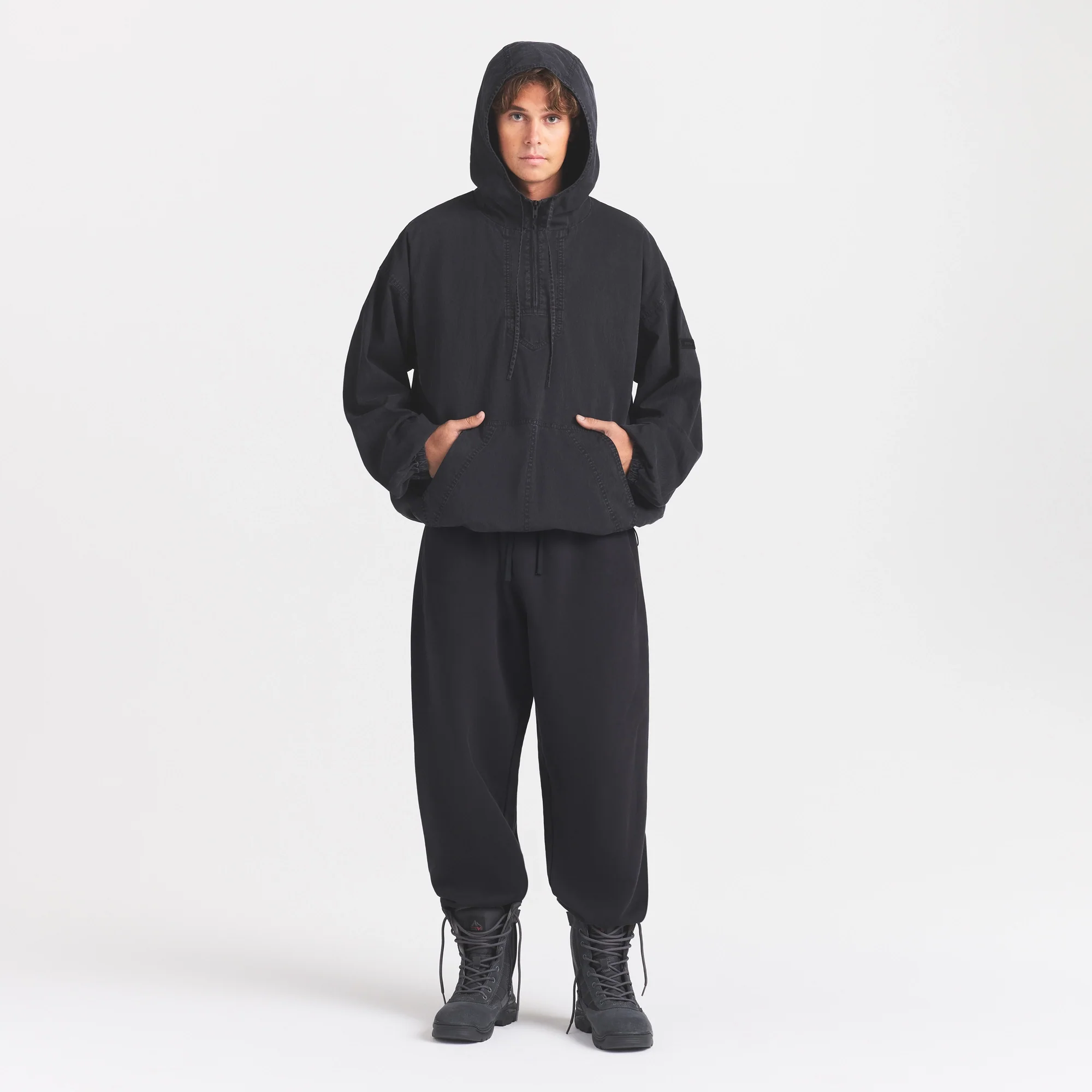 WOVEN MENS ANORAK JACKET | ONYX