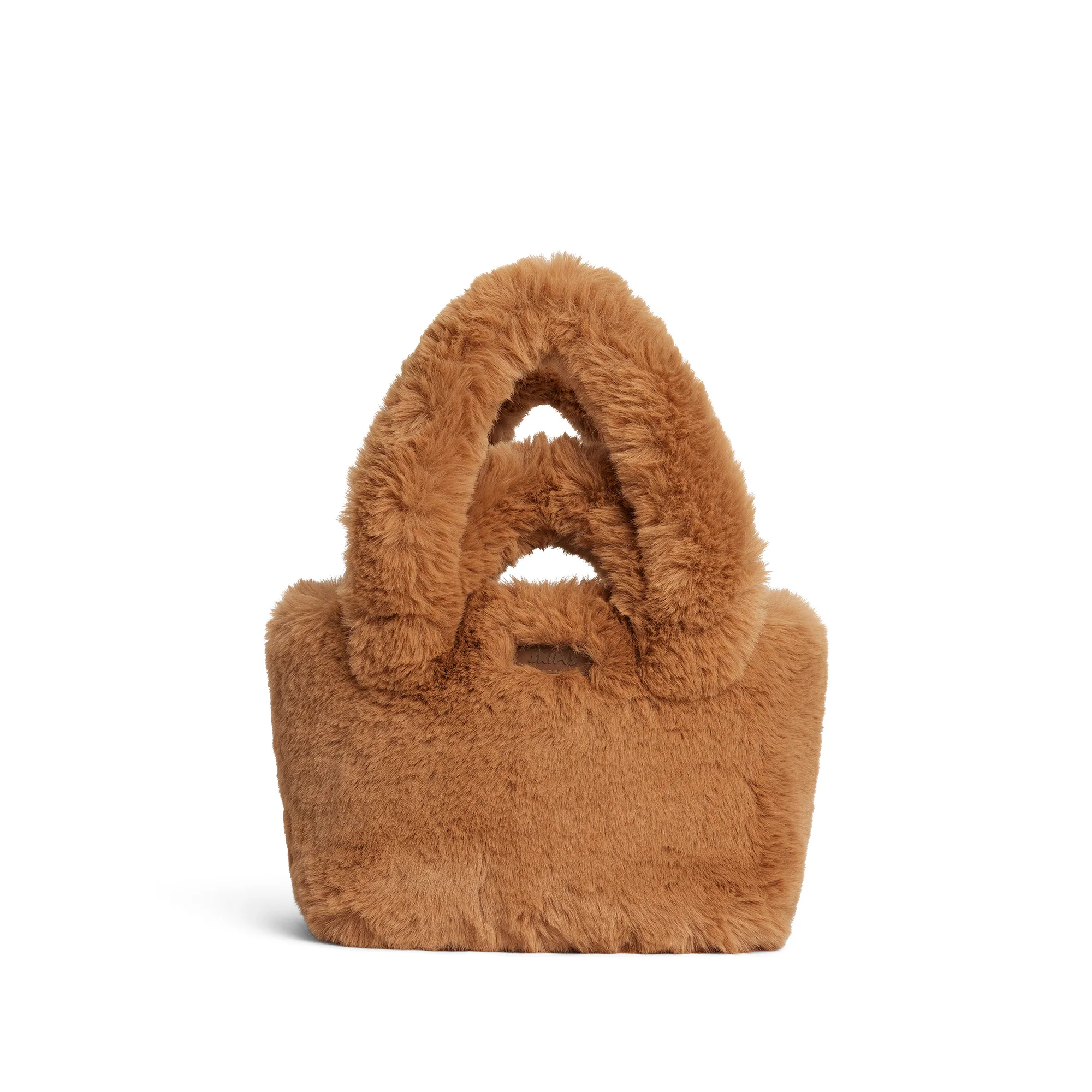 FAUX FUR MINI TOTE | CAMEL