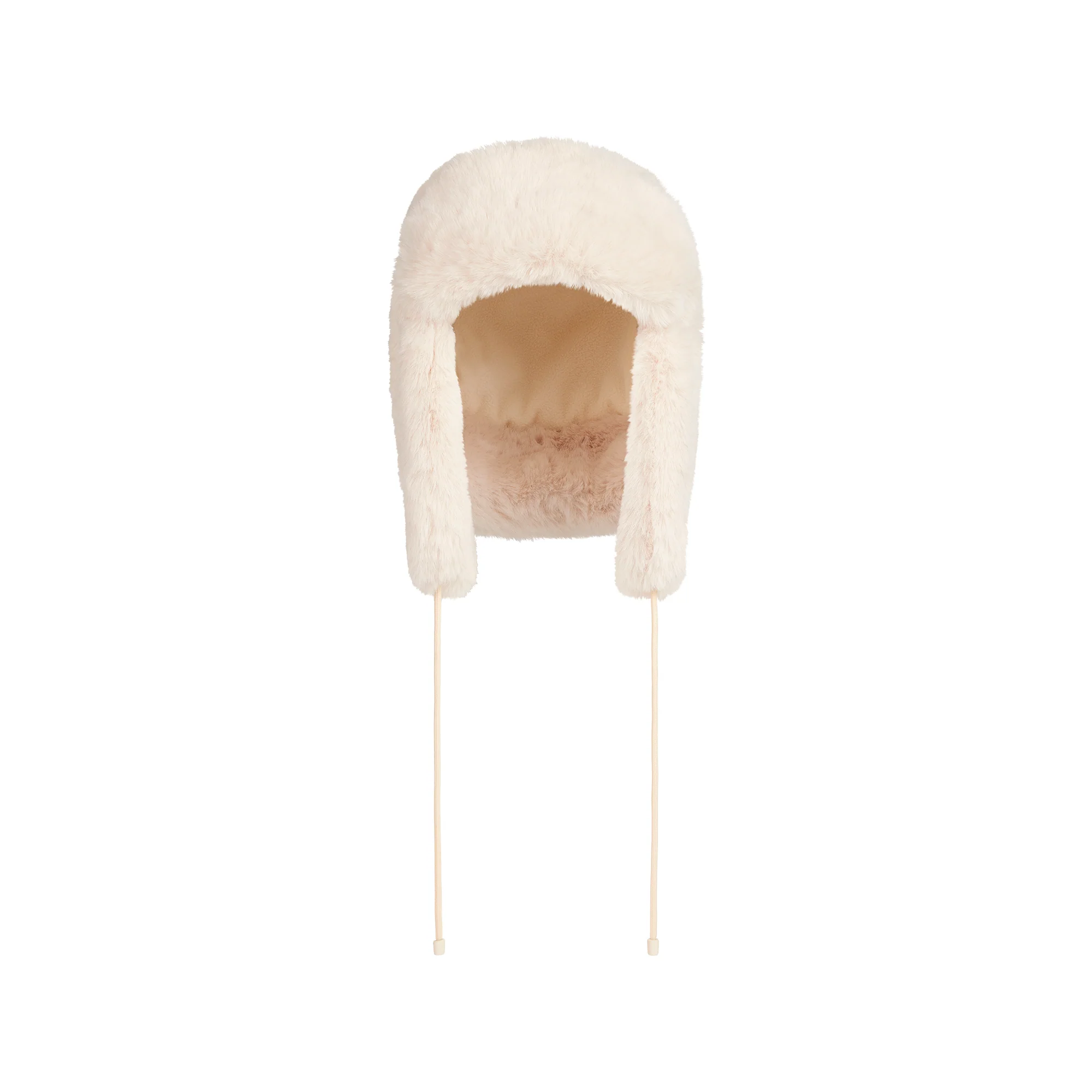 FAUX FUR TRAPPER HAT | EGRET