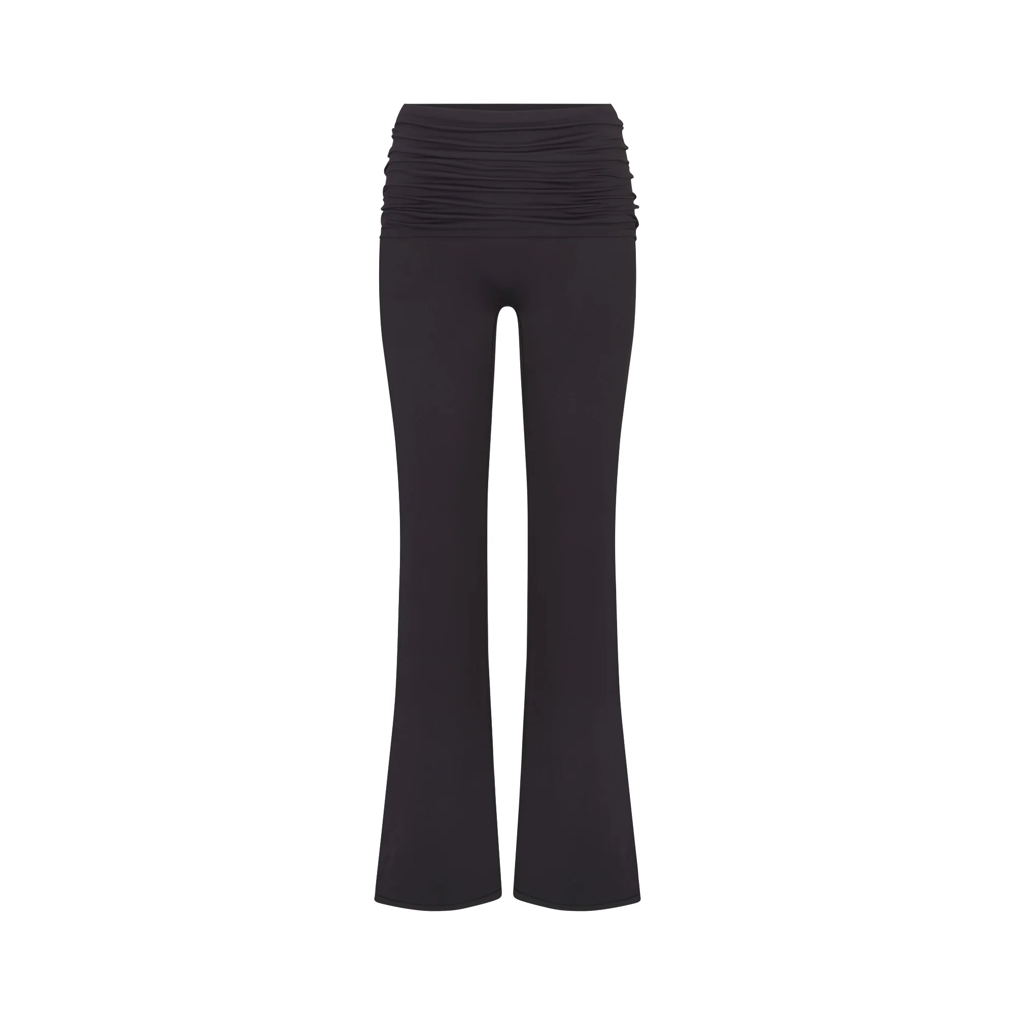 NikeSKIMS MATTE FOLDOVER SLIM FLARE LEGGING | OBSIDIAN