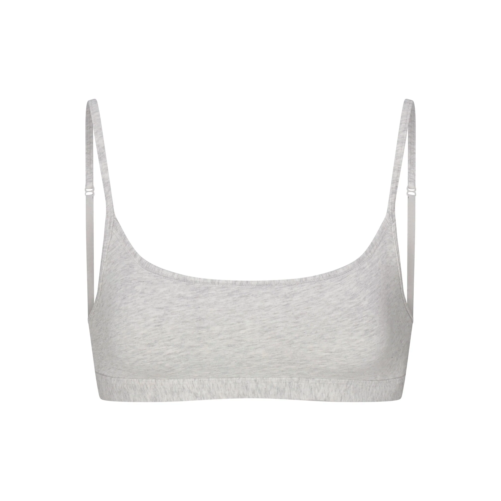 EVERYDAY COTTON SCOOP BRALETTE | LIGHT HEATHER GREY