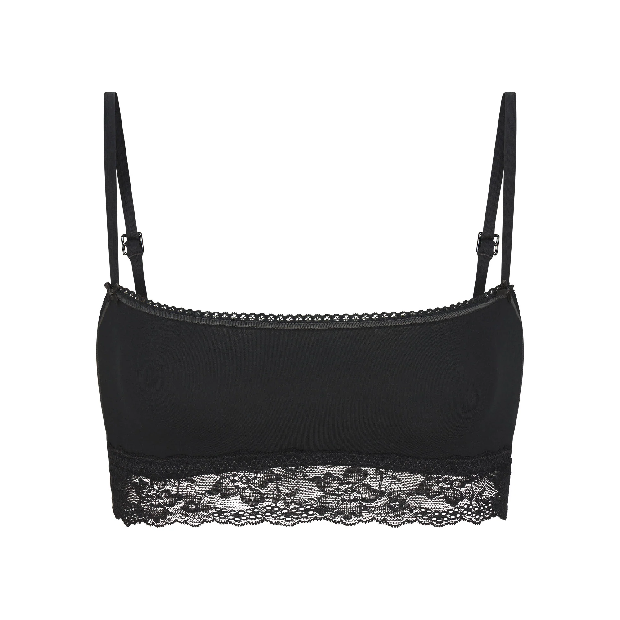 LIGHTWEIGHT COTTON STRAIGHT NECK BRALETTE | SOOT TONAL