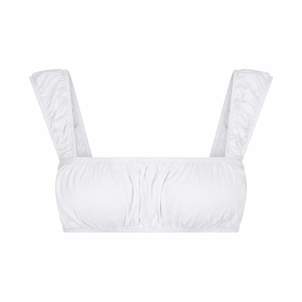 POPLIN APPAREL BRALETTE | SNOW