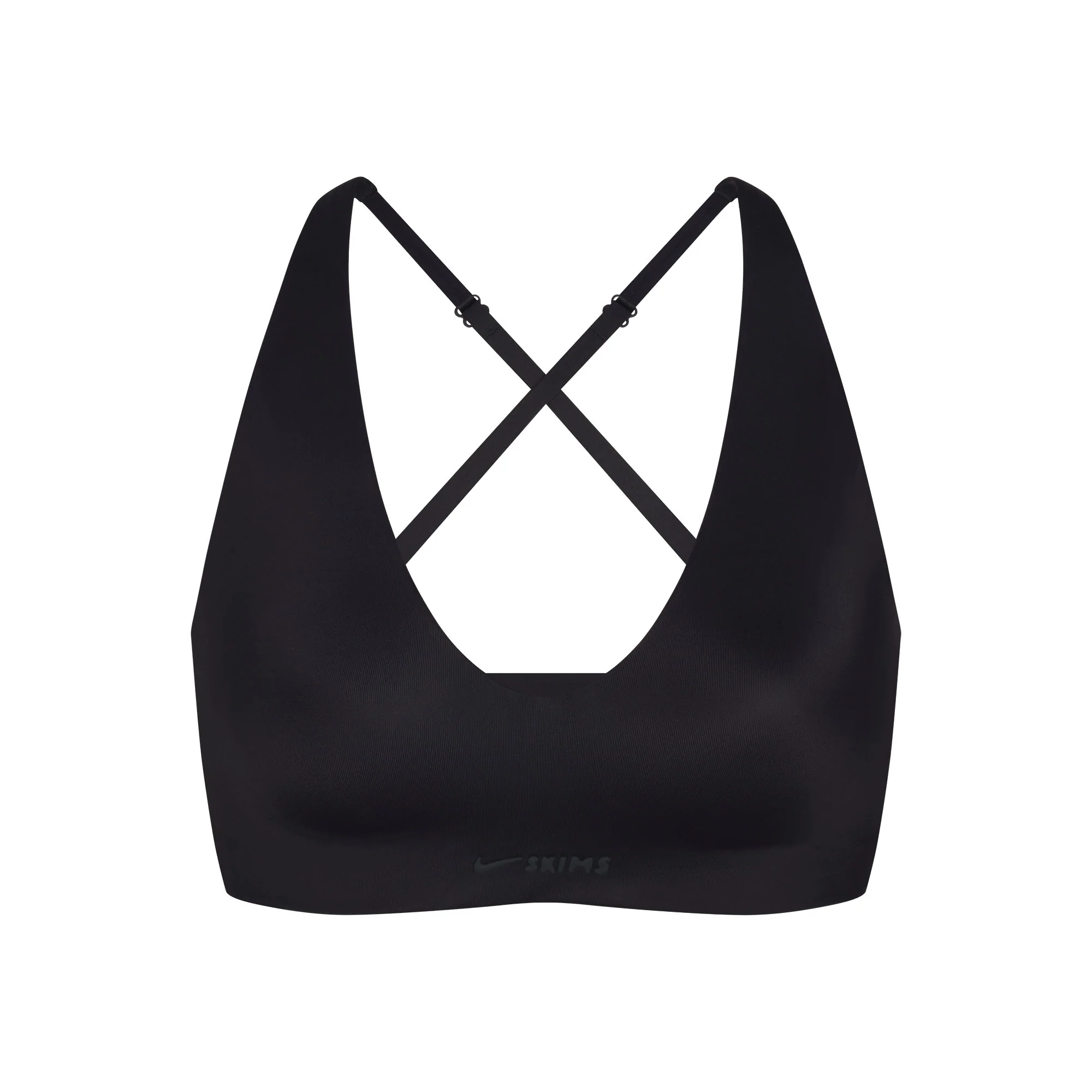 NikeSKIMS SHINE V-NECK BRA | OBSIDIAN