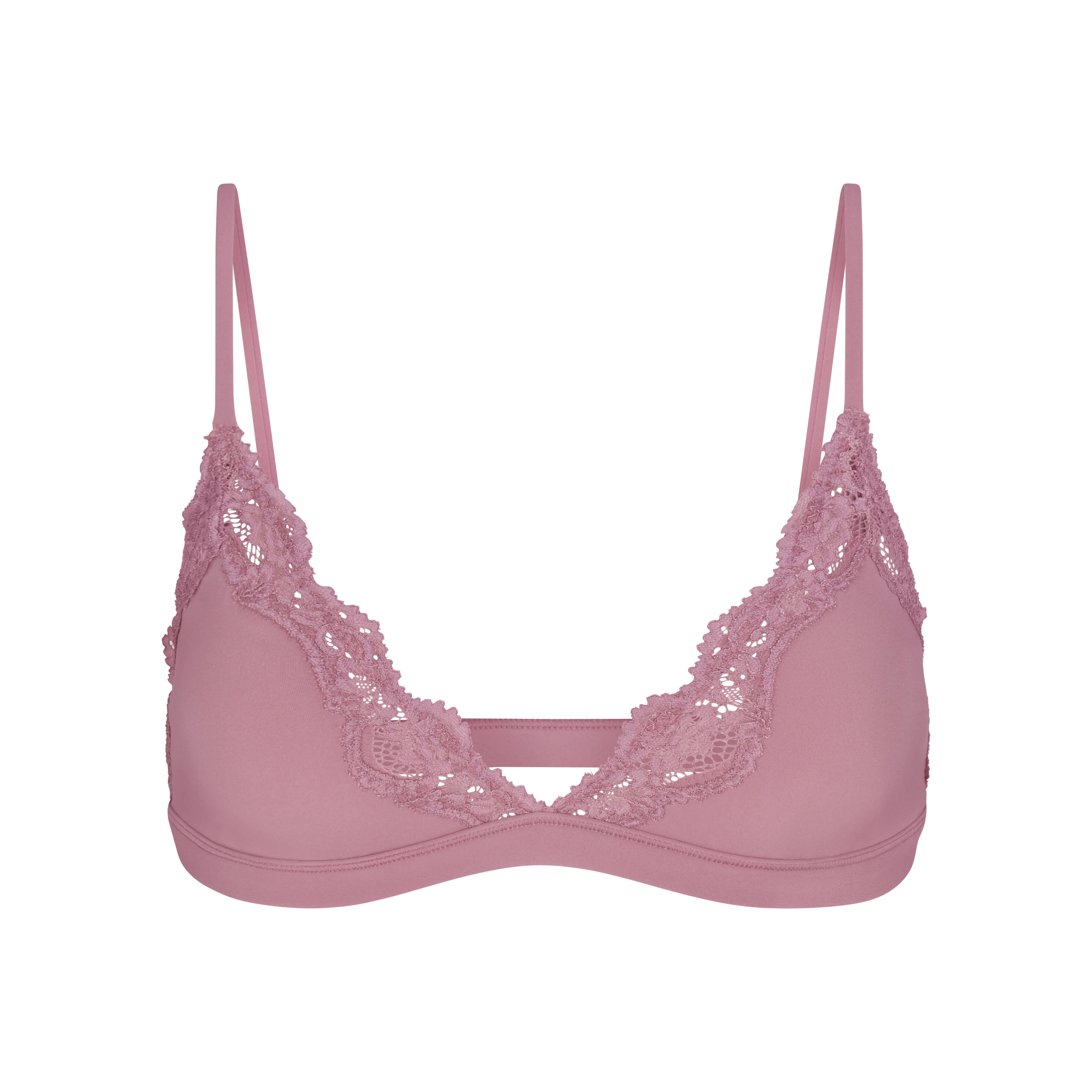 FITS EVERYBODY LACE TRIANGLE BRALETTE | MUTED MAUVE