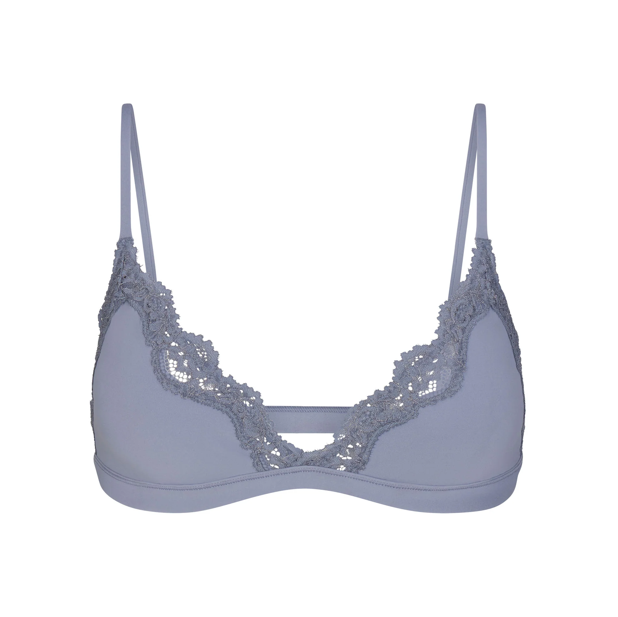 FITS EVERYBODY LACE TRIANGLE BRALETTE | SLATE TONAL