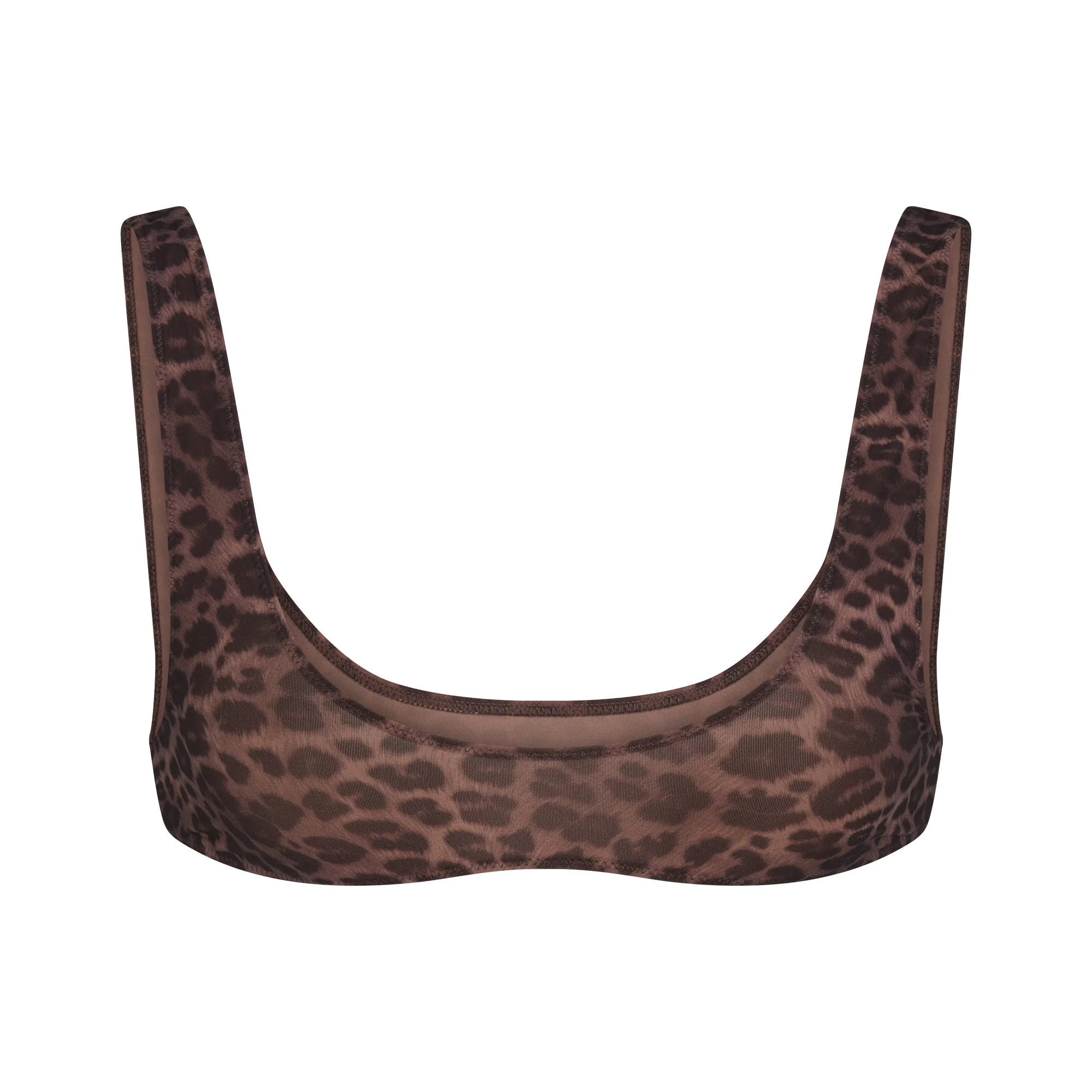 FITS EVERYBODY MICRO SCOOP BRALETTE | UMBER LEOPARD PRINT