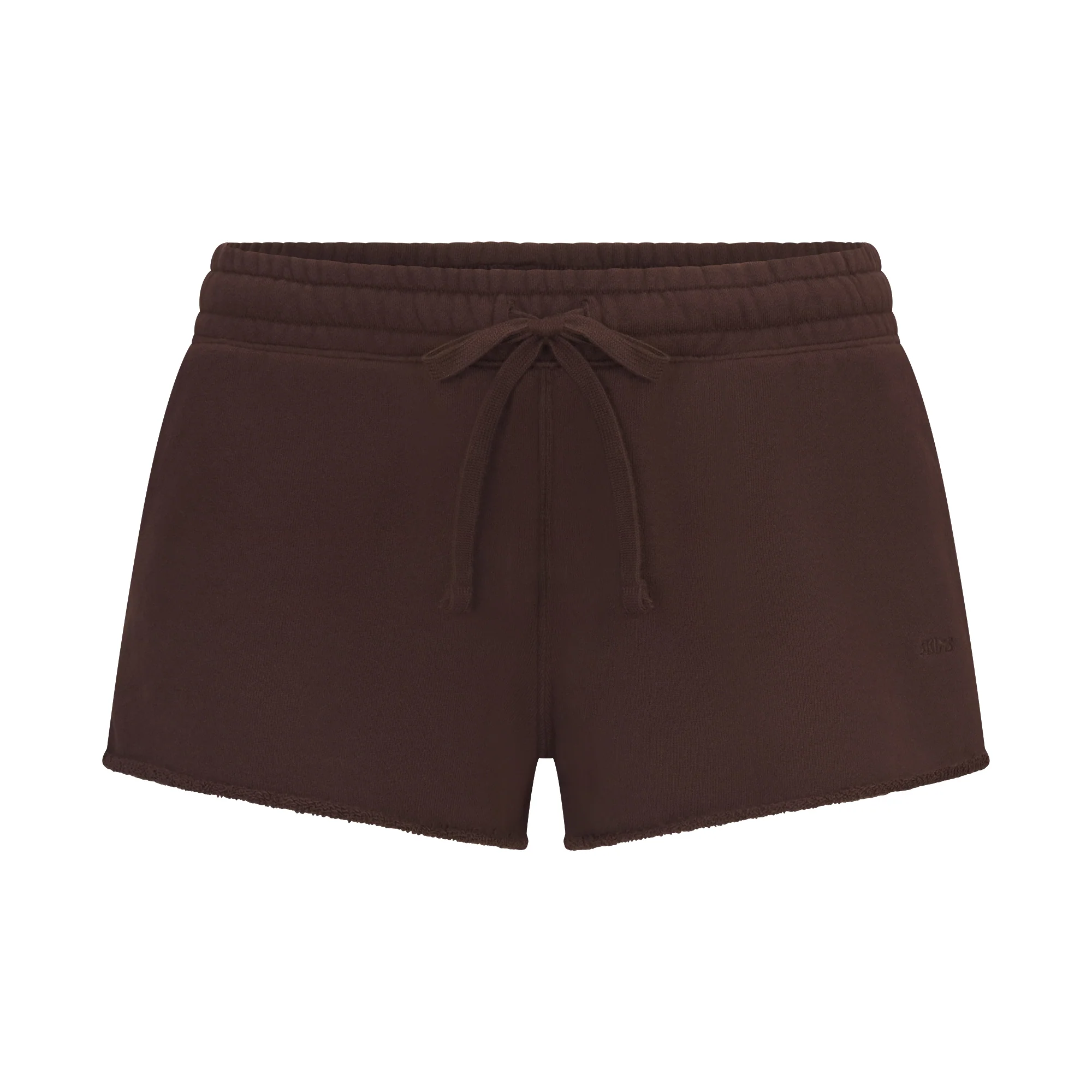 FRENCH TERRY RAW EDGE SHORT | ESPRESSO