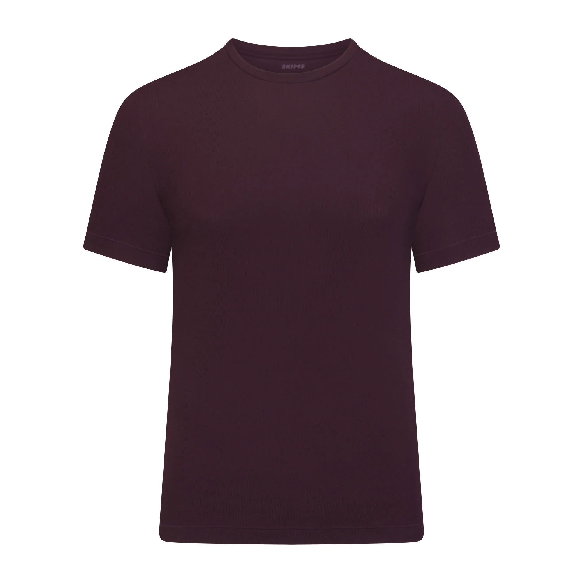 SKIMS COTTON RIB MENS T-SHIRT | CURRANT