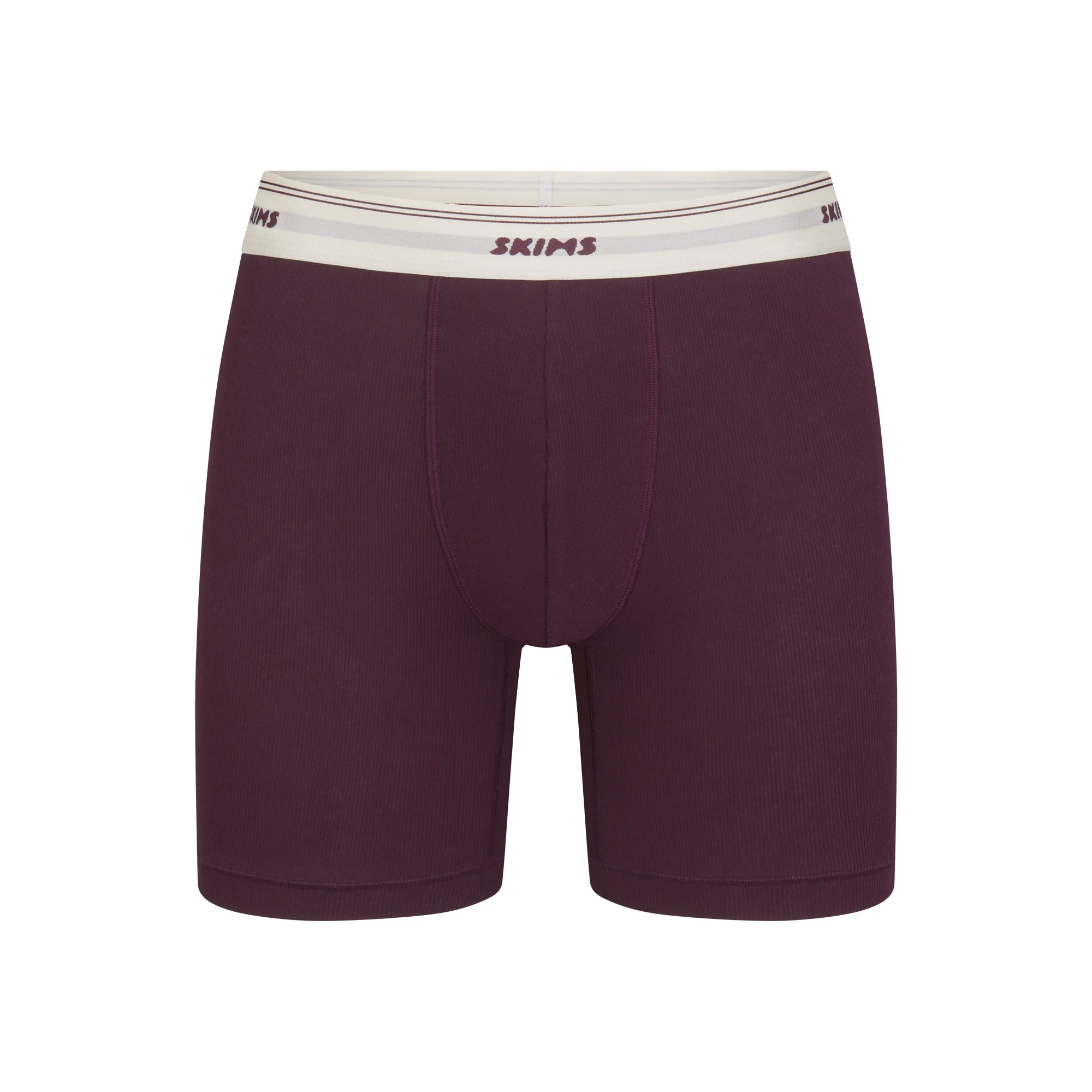SKIMS COTTON RIB MENS 5" BOXER BRIEF | CURRANT