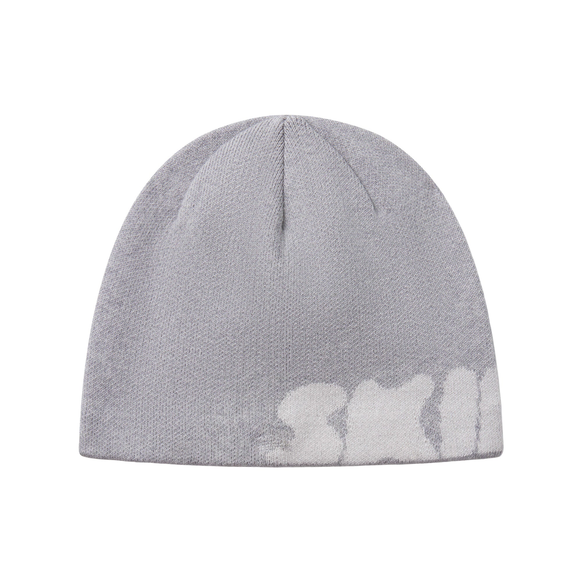 COTTON KNIT MENS LOGO BEANIE | LIGHT HEATHER GREY