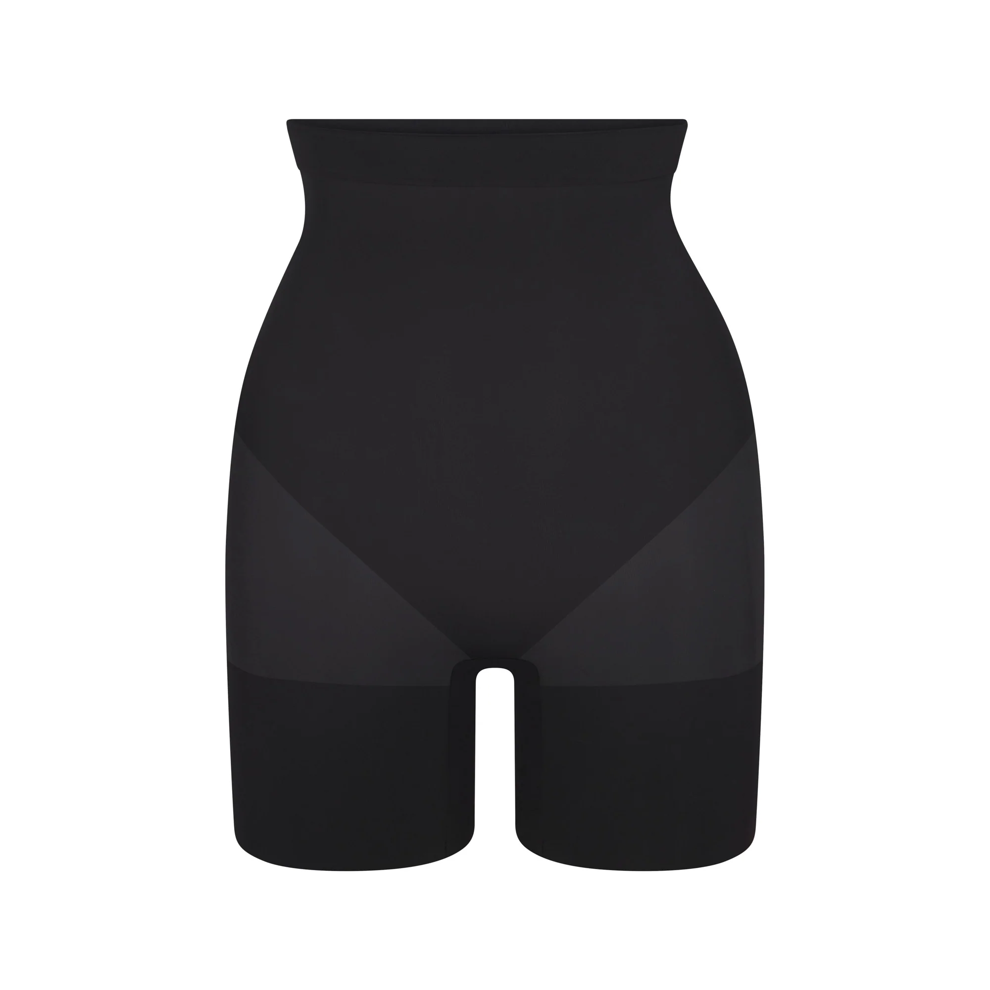 SHEER SEAMLESS HIGH-WAISTED MID THIGH SHORT | ONYX
