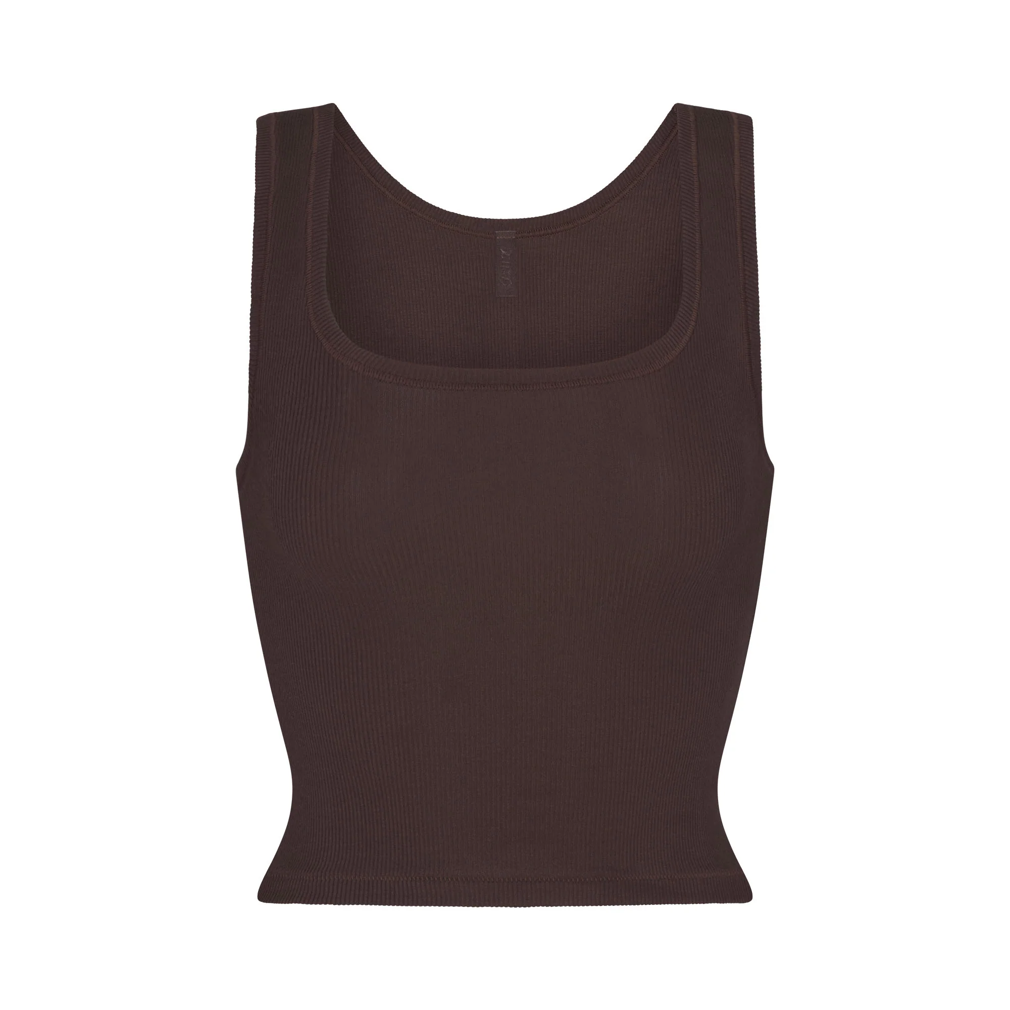COTTON RIB TANK | ESPRESSO