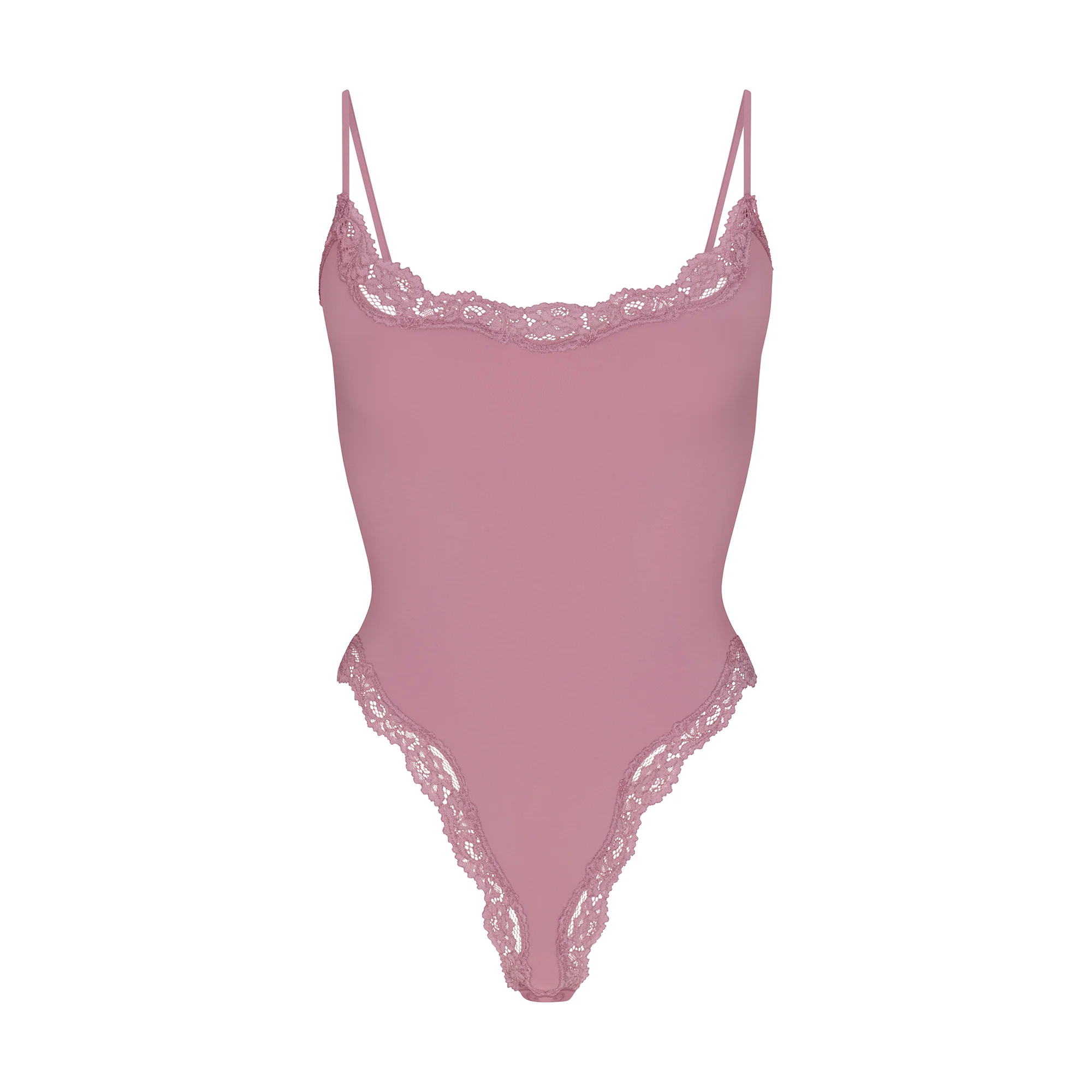 FITS EVERYBODY LACE CAMI BODYSUIT | MUTED MAUVE