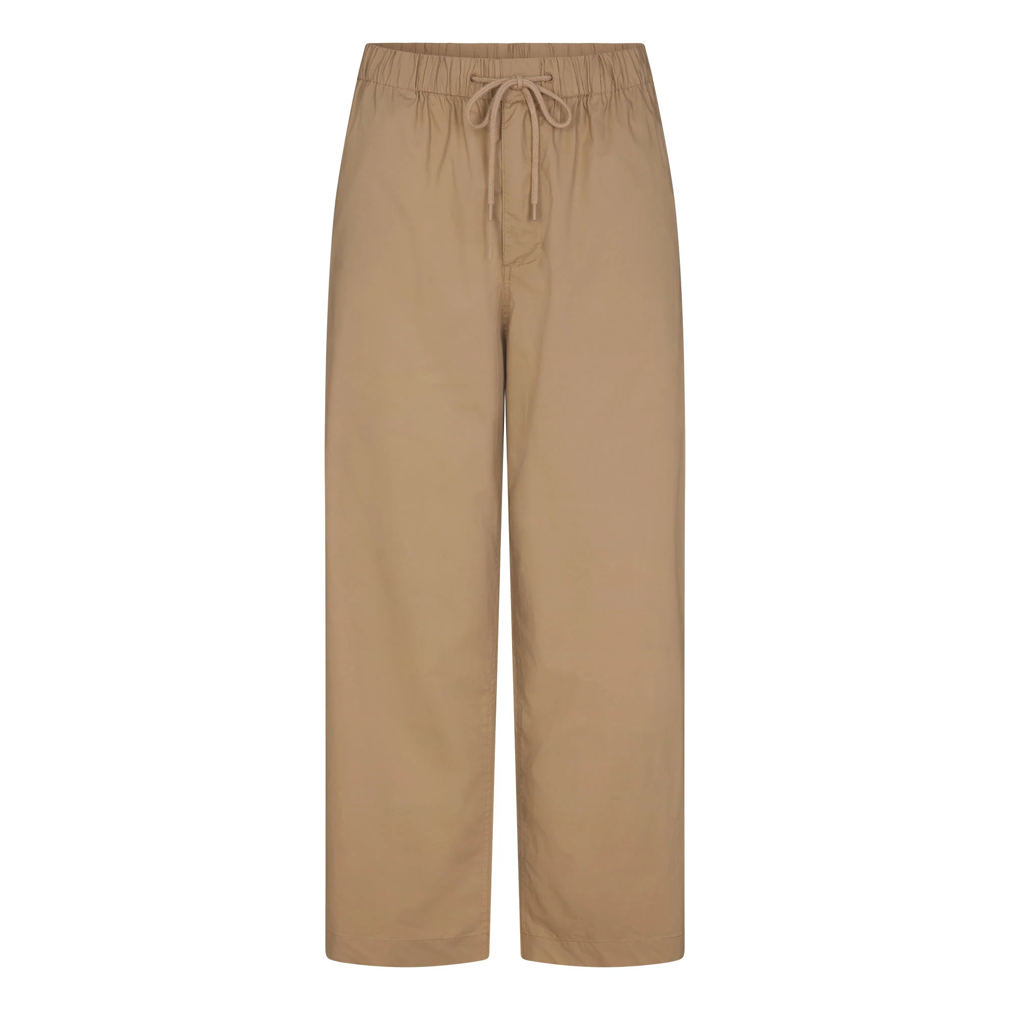 WOVEN COTTON OVERSIZED STRAIGHT LEG PANT | DESERT