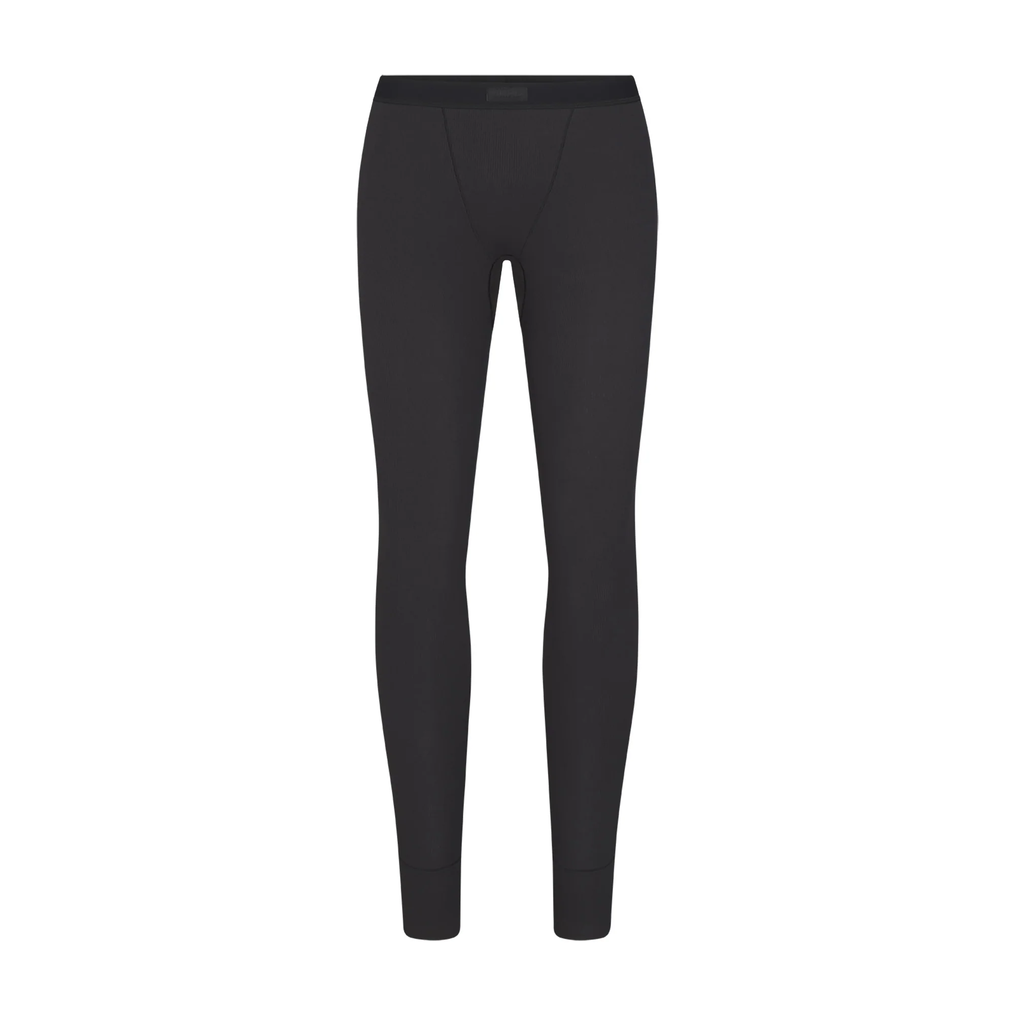 COTTON RIB MID RISE LEGGING | SOOT