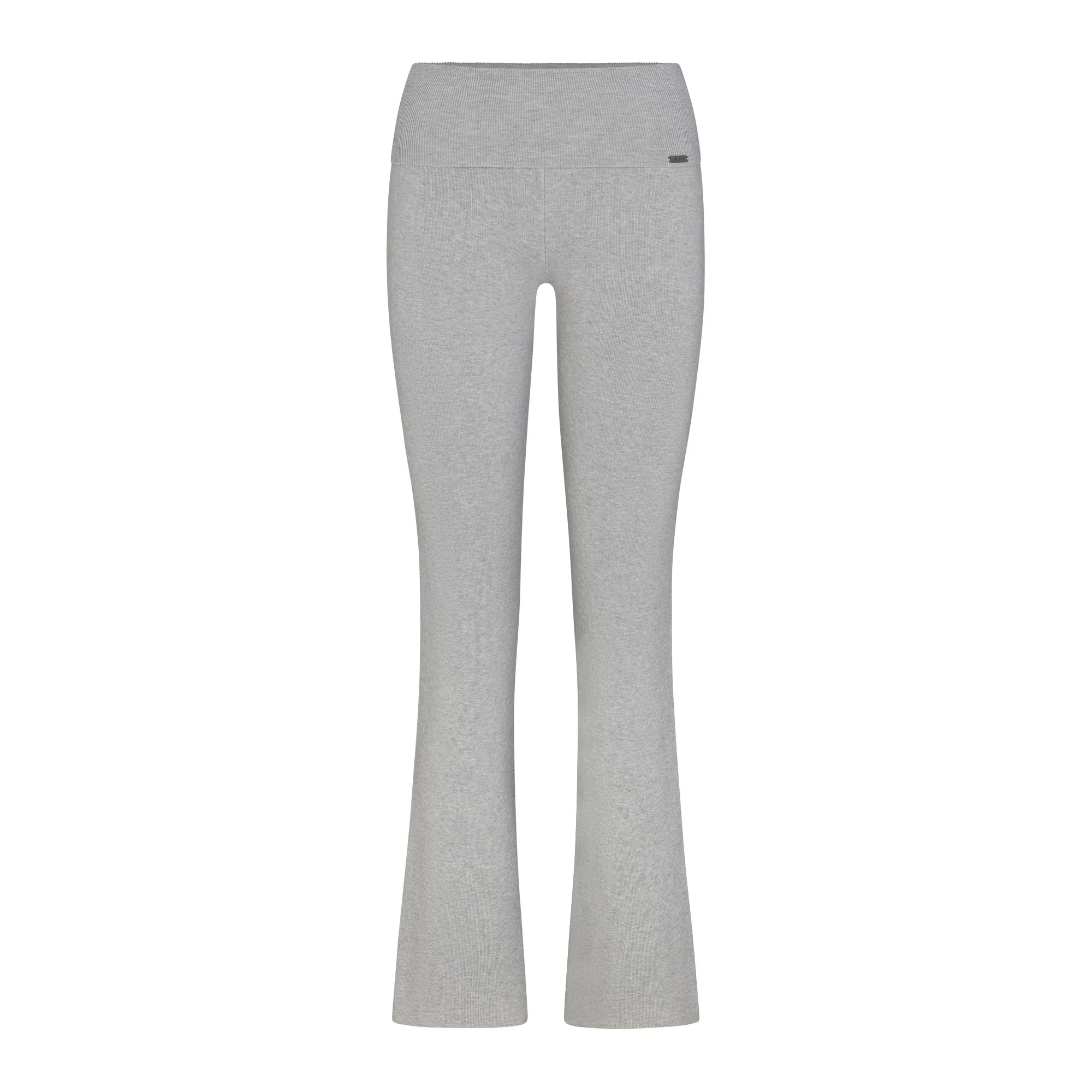 ESSENTIAL KNIT FOLDOVER PANT | MID HEATHER GREY