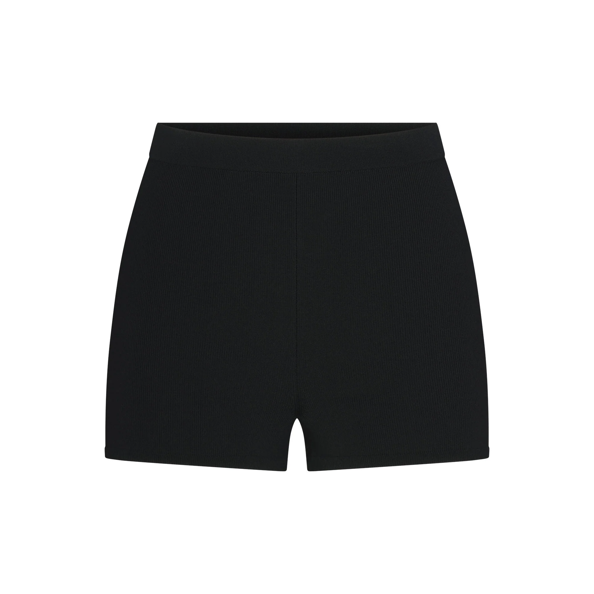 REFINED KNIT HIGH-WAISTED SHORT | OBSIDIAN