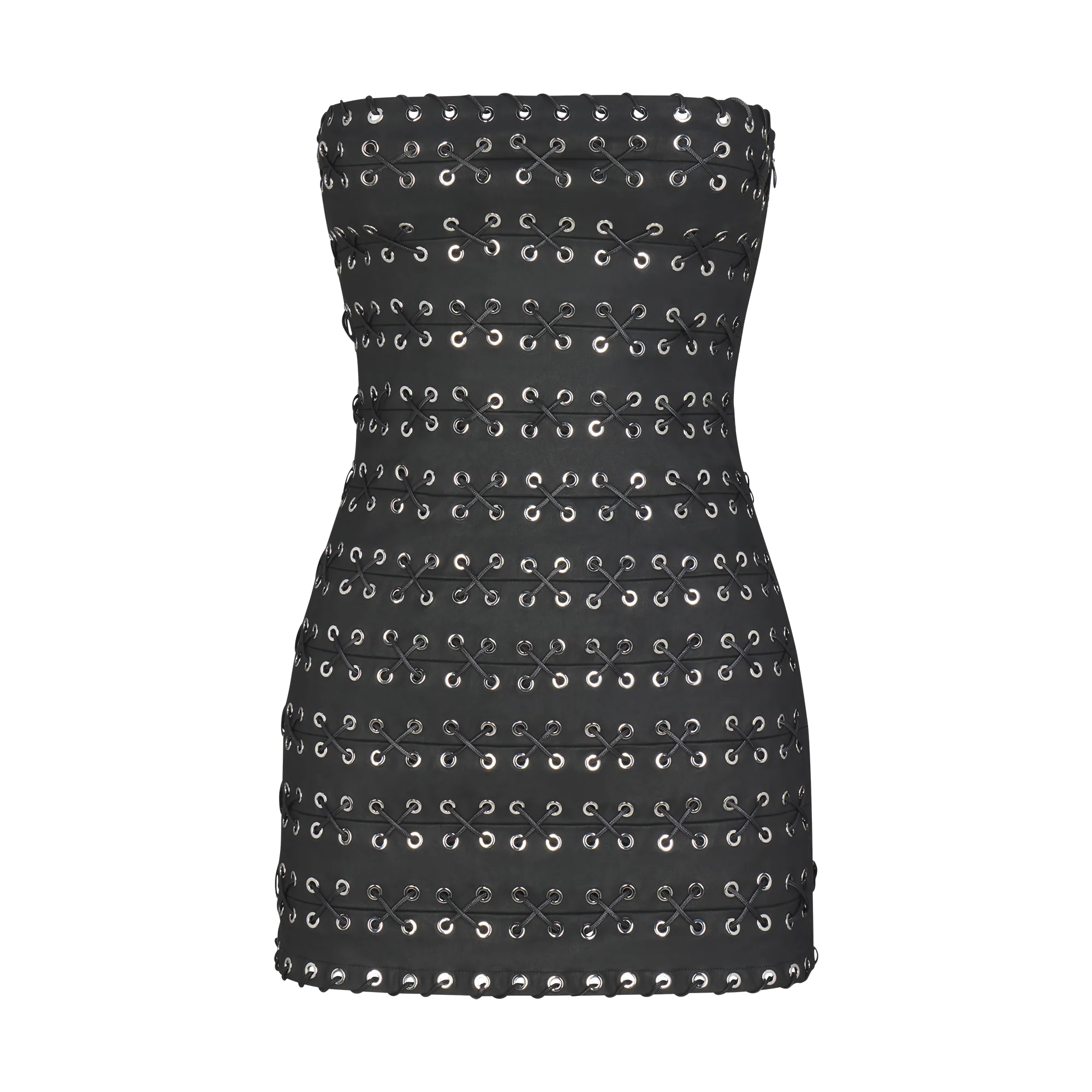 LUDOVIC DE SAINT SERNIN X SKIMS WAXED COTTON MINI DRESS | ONYX