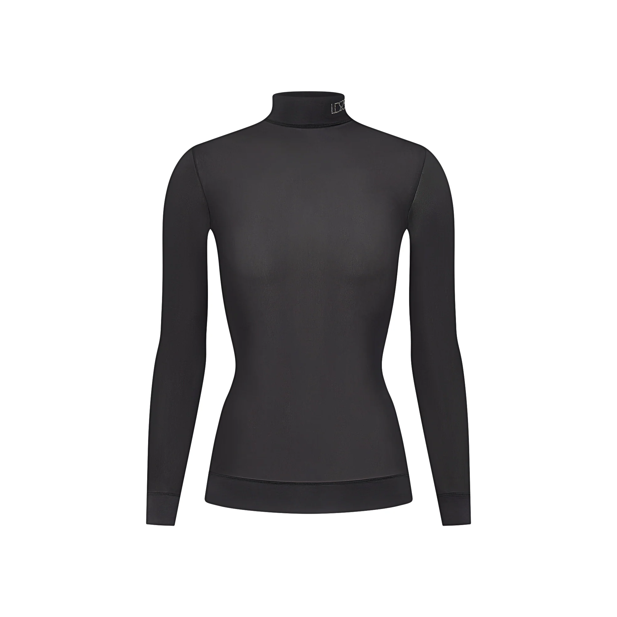LUDOVIC DE SAINT SERNIN X SKIMS MILKY SHEER MOCK NECK LONG SLEEVE TOP | ONYX
