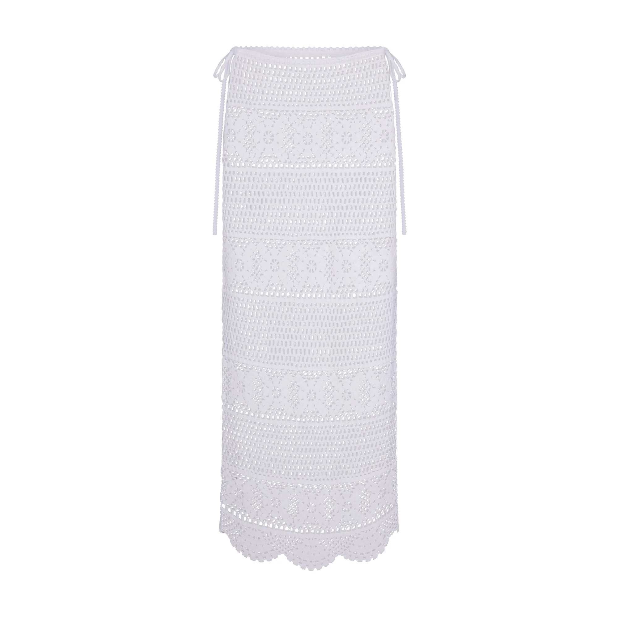 SWIM COVER-UPS CROCHET LONG SKIRT | SNOW
