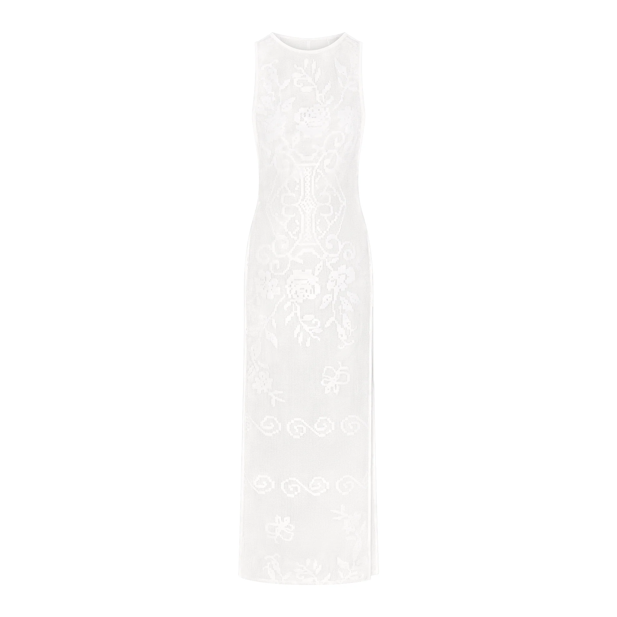 LACE COVER-UPS LONG DRESS | SNOW