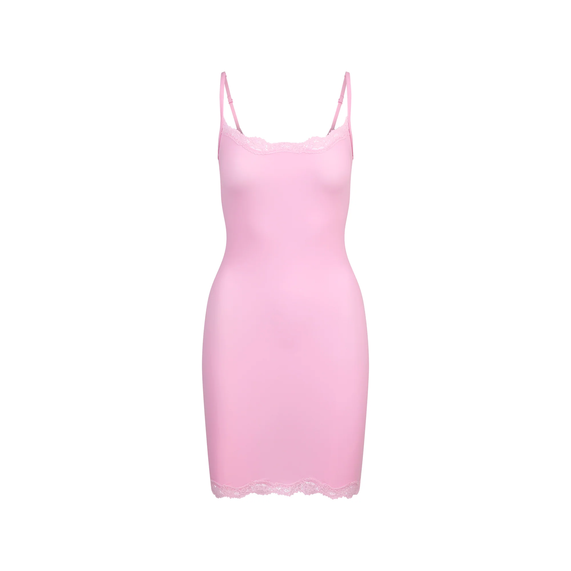 FITS EVERYBODY LACE SLIP DRESS | BUBBLE GUM TONAL