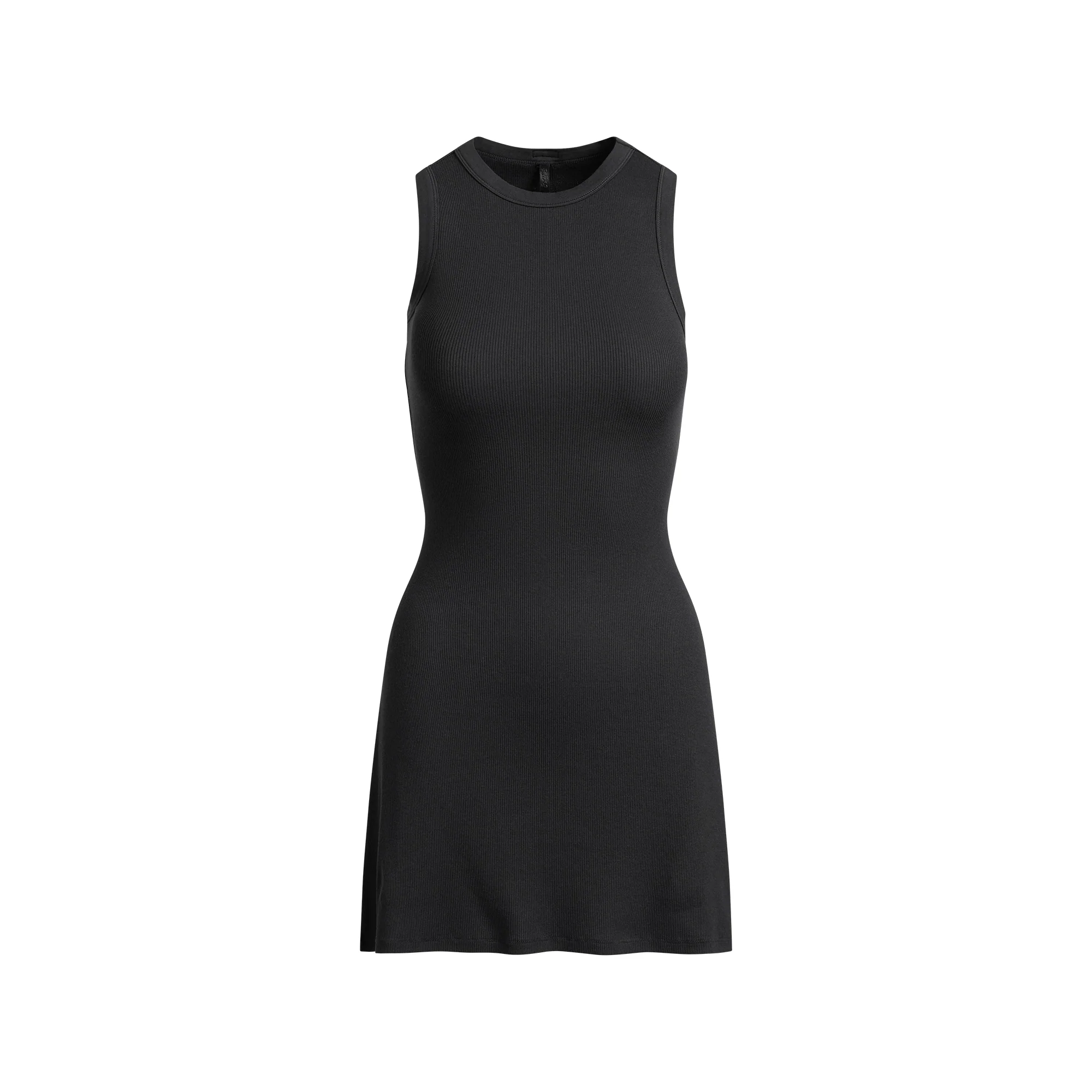 COTTON RIB TANK DRESS | SOOT