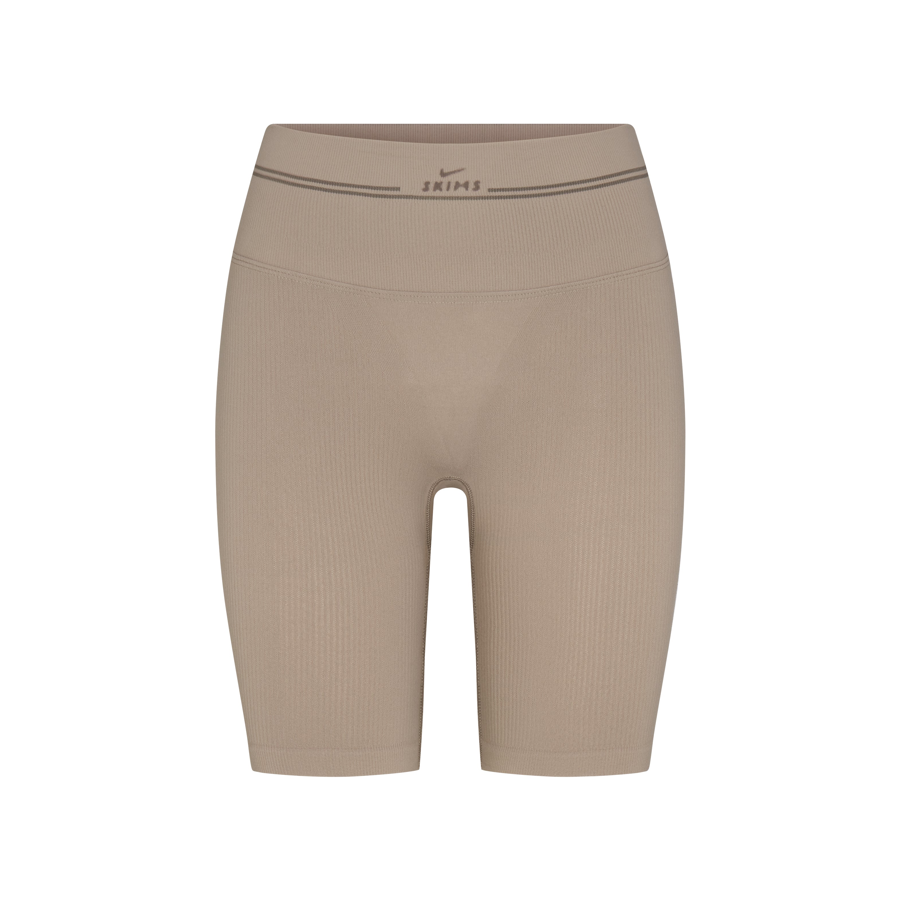 NikeSKIMS RIBBED SEAMLESS 5" BIKER SHORT | DRIFTWOOD