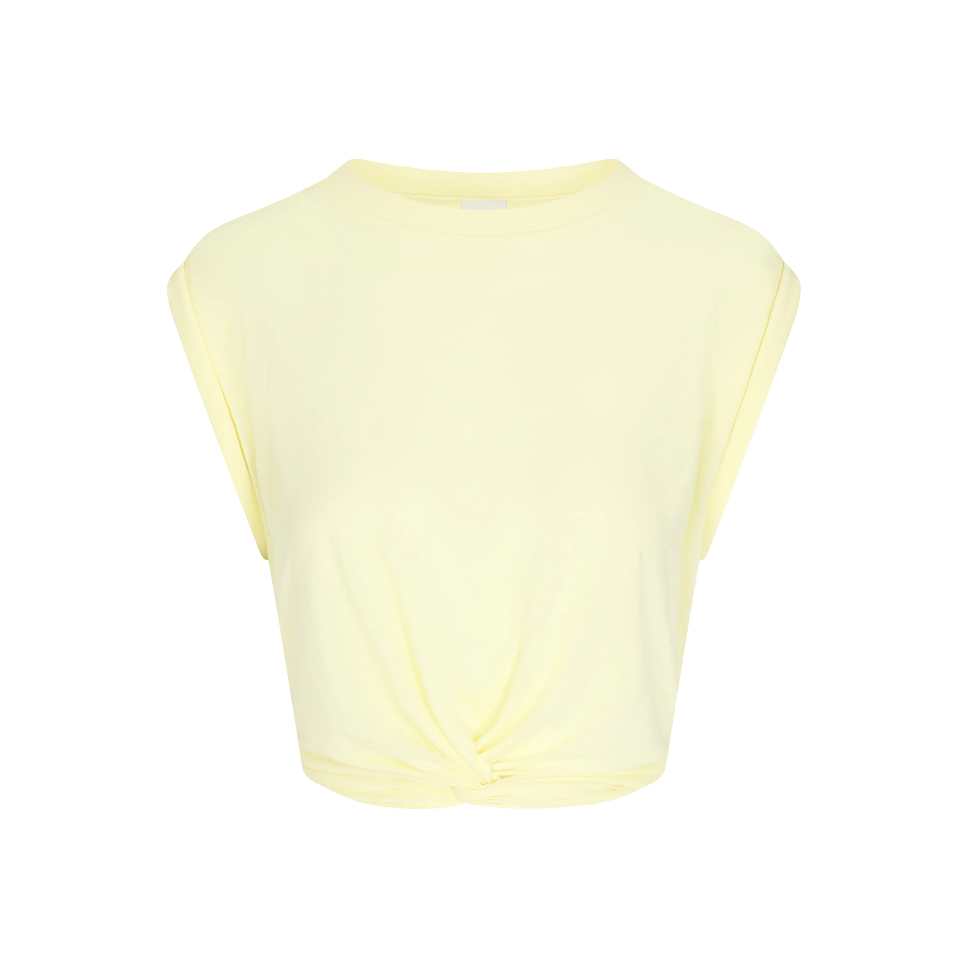 NikeSKIMS PERFORMANCE COTTON BLEND CROP TWIST TANK | BICYCLE YELLOW