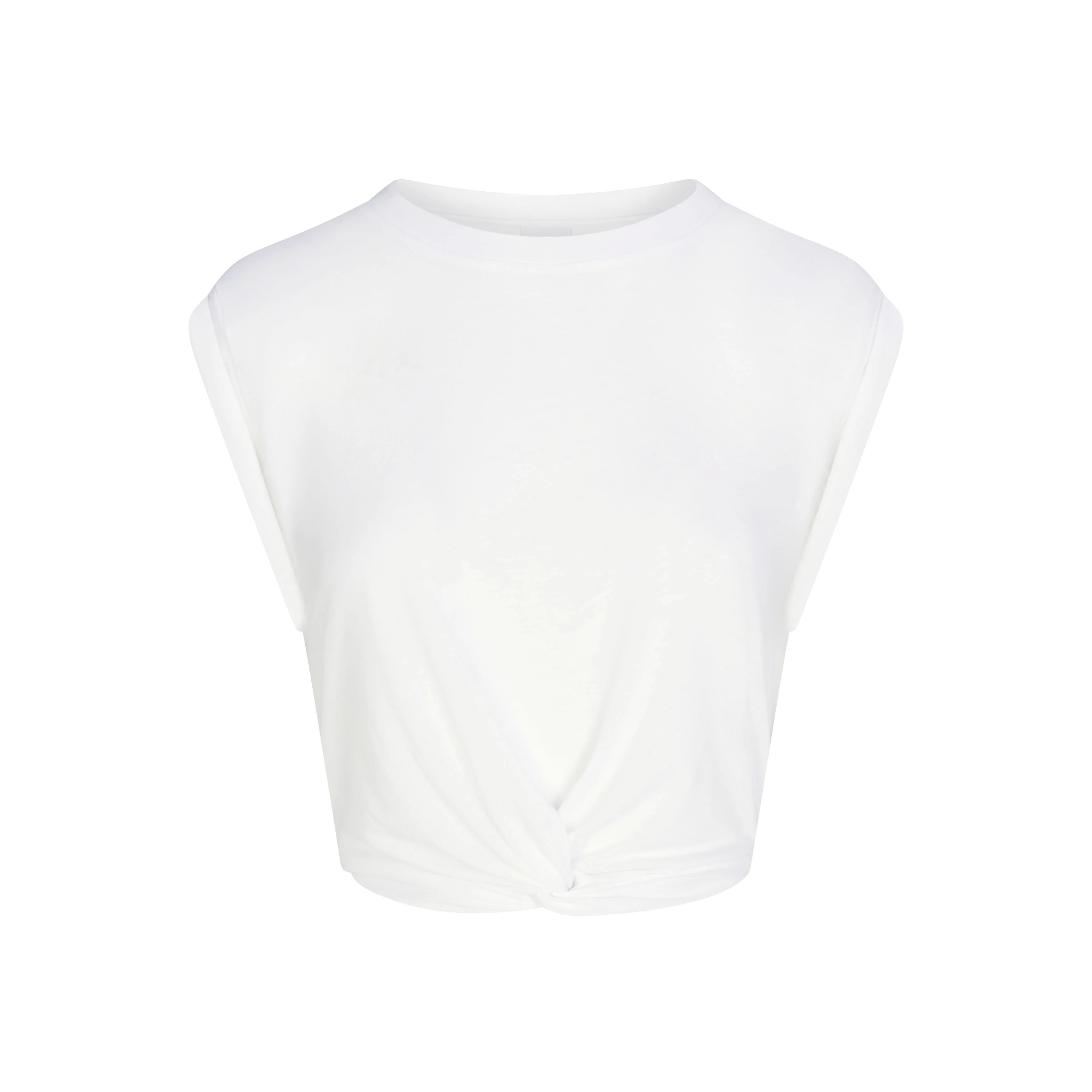 NikeSKIMS PERFORMANCE COTTON BLEND CROP TWIST TANK | SNOW