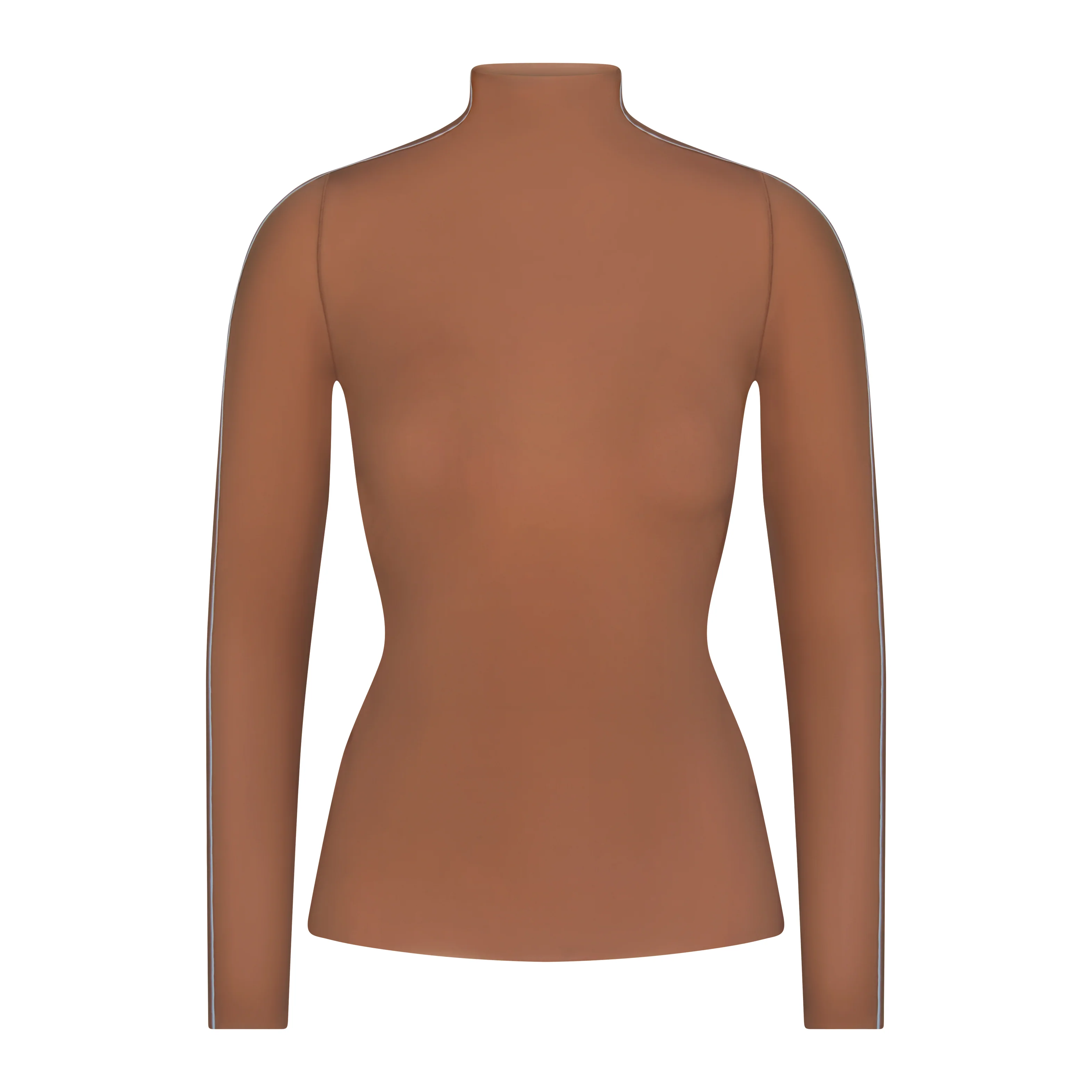 NikeSKIMS WEIGHTLESS LAYERS MOCK NECK LONG SLEEVE TOP | CAROB BROWN