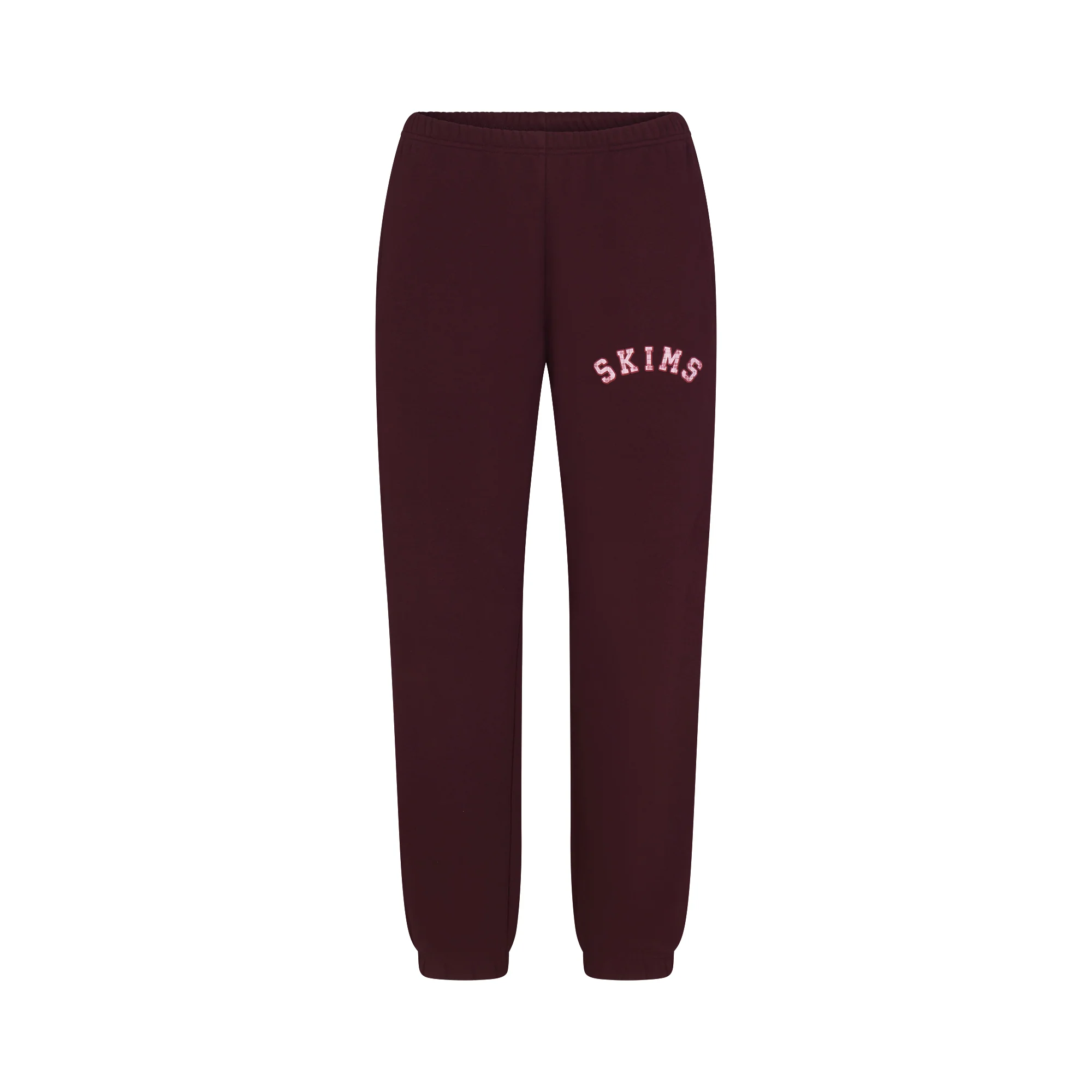 COTTON FLEECE JOGGER | CURRANT ARCHED SKIMS PLAID