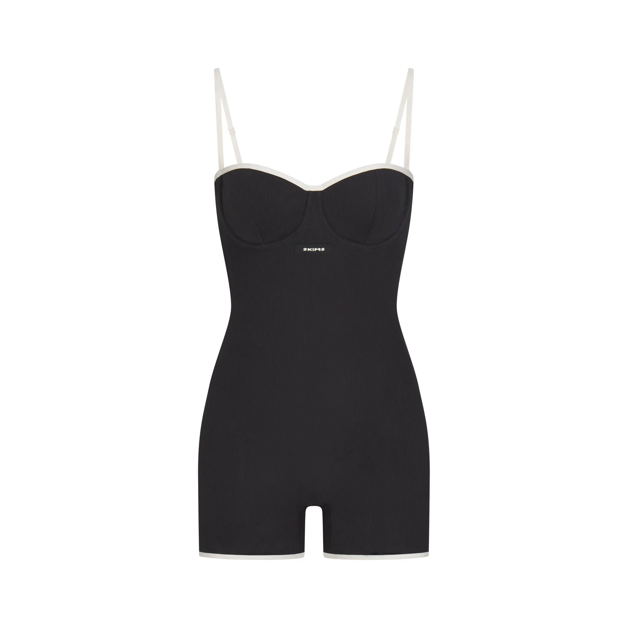 COTTON RIB ONESIE | SOOT CONTRAST