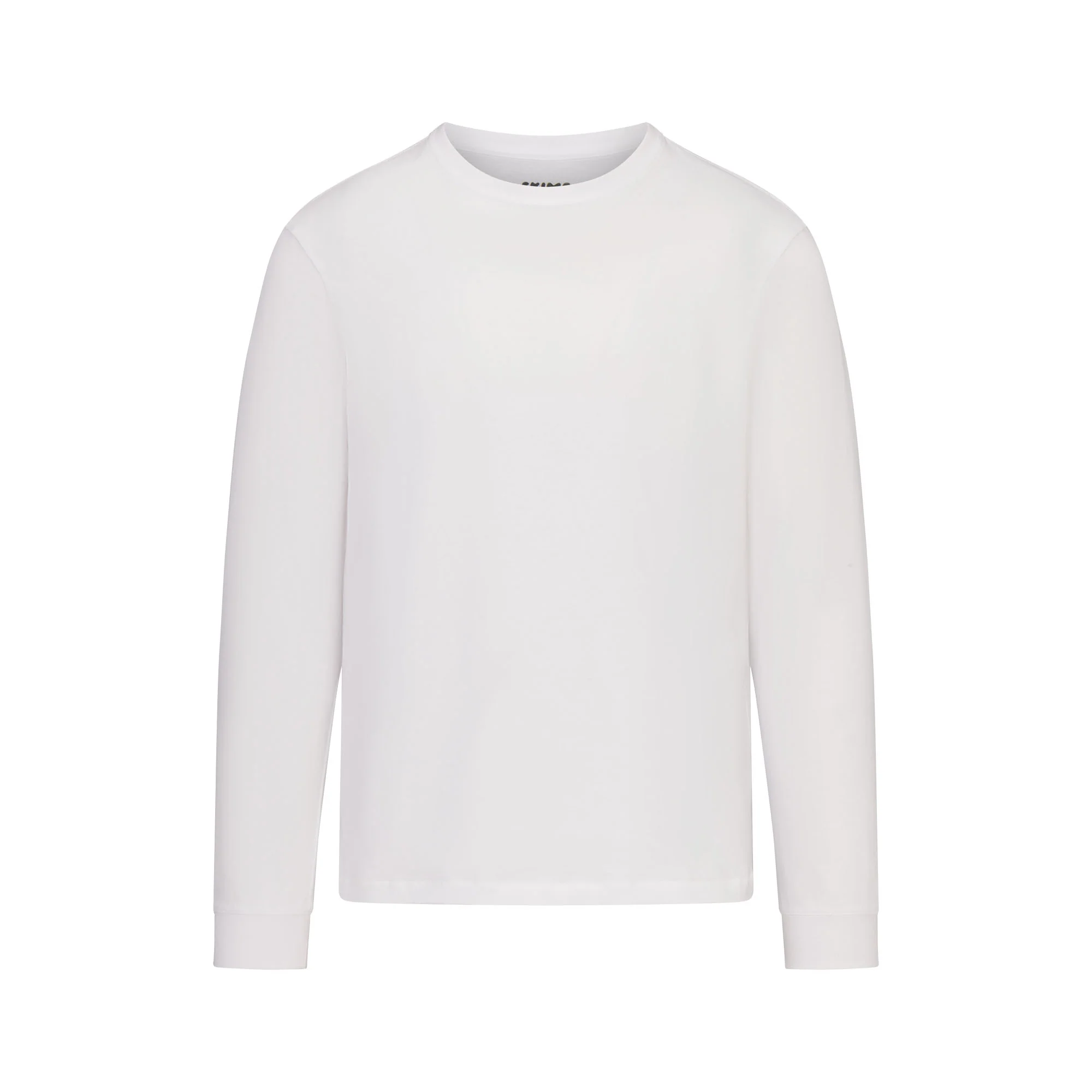 SKIMS COTTON MENS CLASSIC LONG SLEEVE T-SHIRT | CHALK