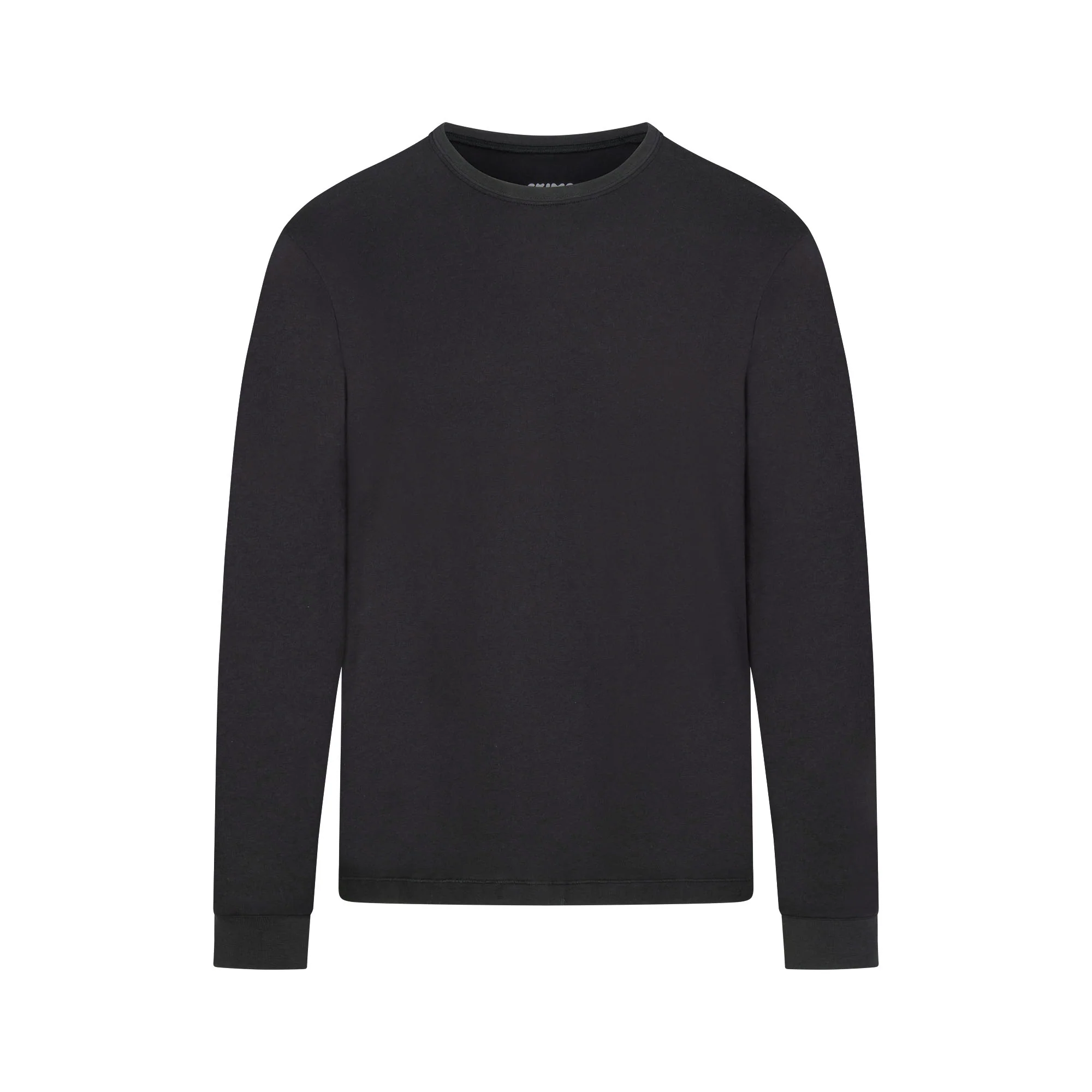 SKIMS COTTON MENS CLASSIC LONG SLEEVE T-SHIRT | ONYX