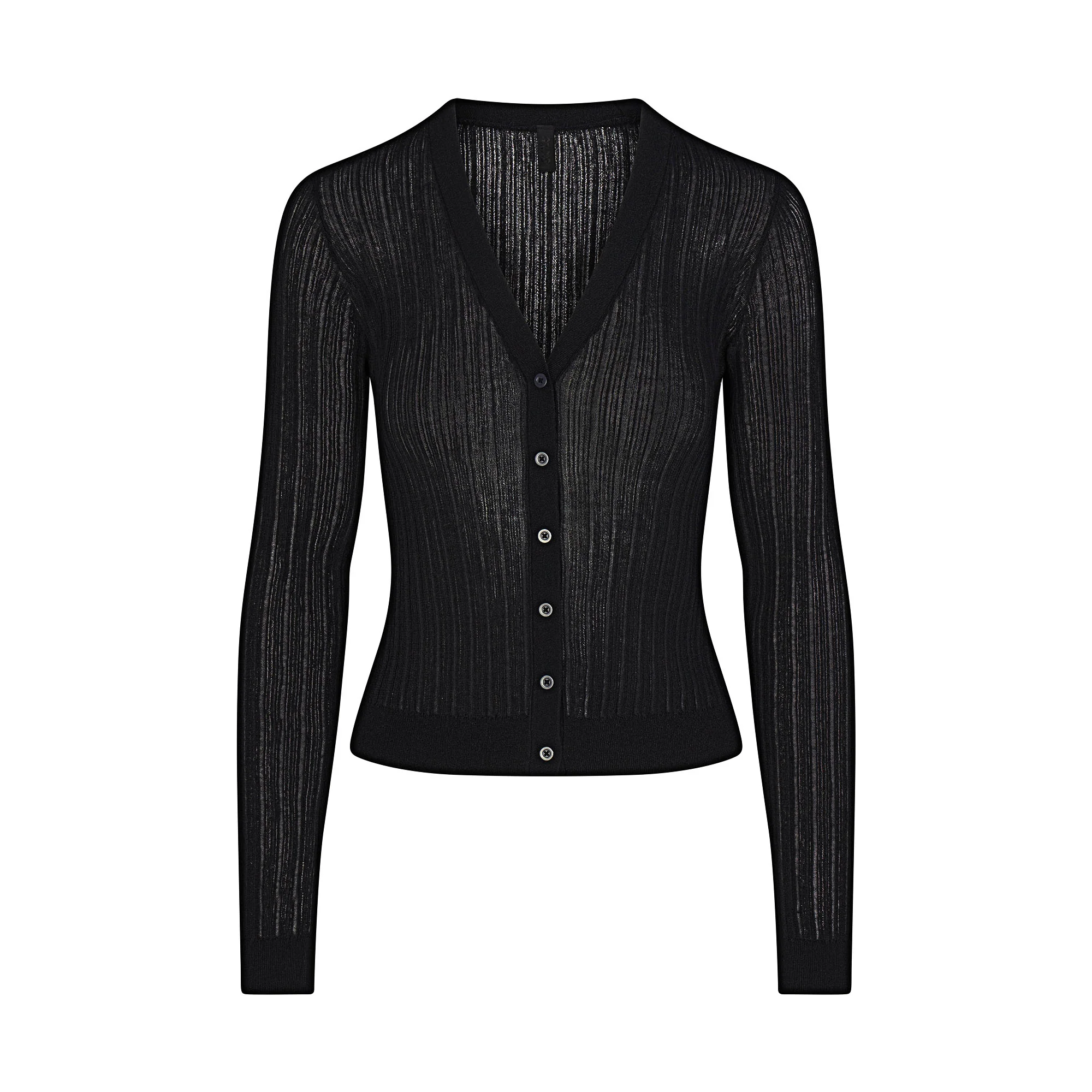 SHEER KNIT CARDIGAN | ONYX