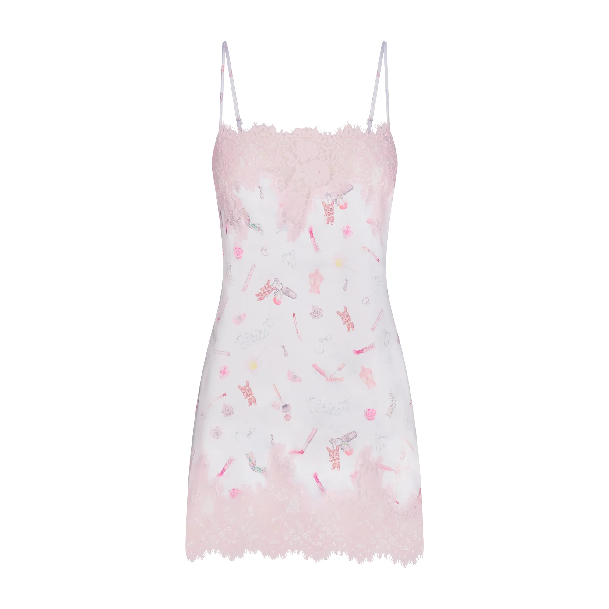 LIGHTWEIGHT SATIN MINI SLIP DRESS | SNOW ESSENTIALS BAG
