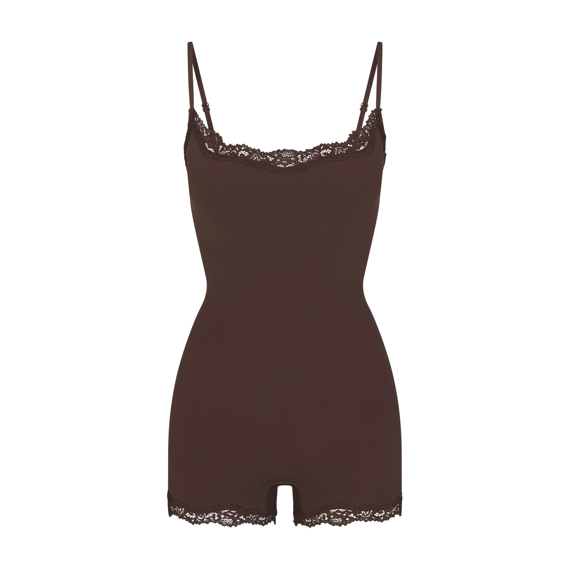 FITS EVERYBODY LACE ONESIE | ESPRESSO