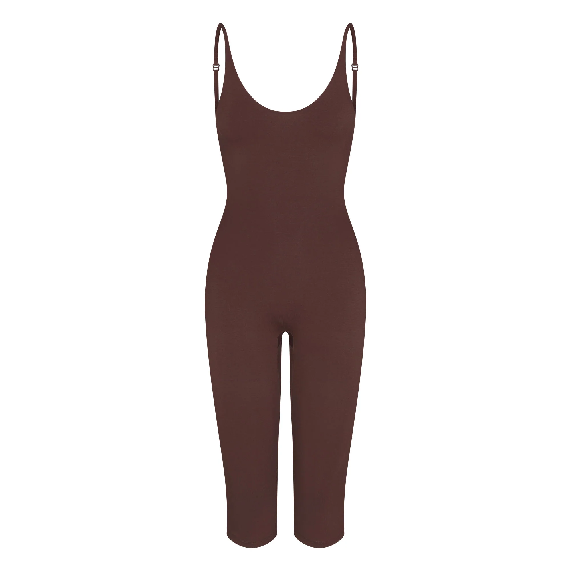 SMOOTH LAYERS CAPRI CATSUIT | COCOA