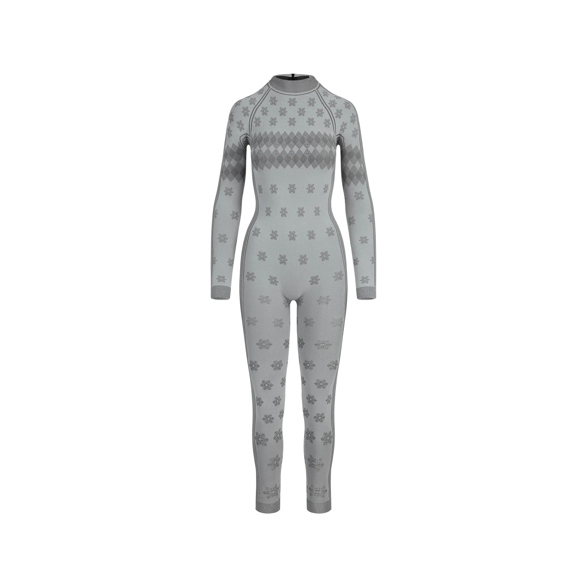 SKIMS FIRST LAYERS TURTLENECK CATSUIT | MIRROR WINTER FAIRISLE