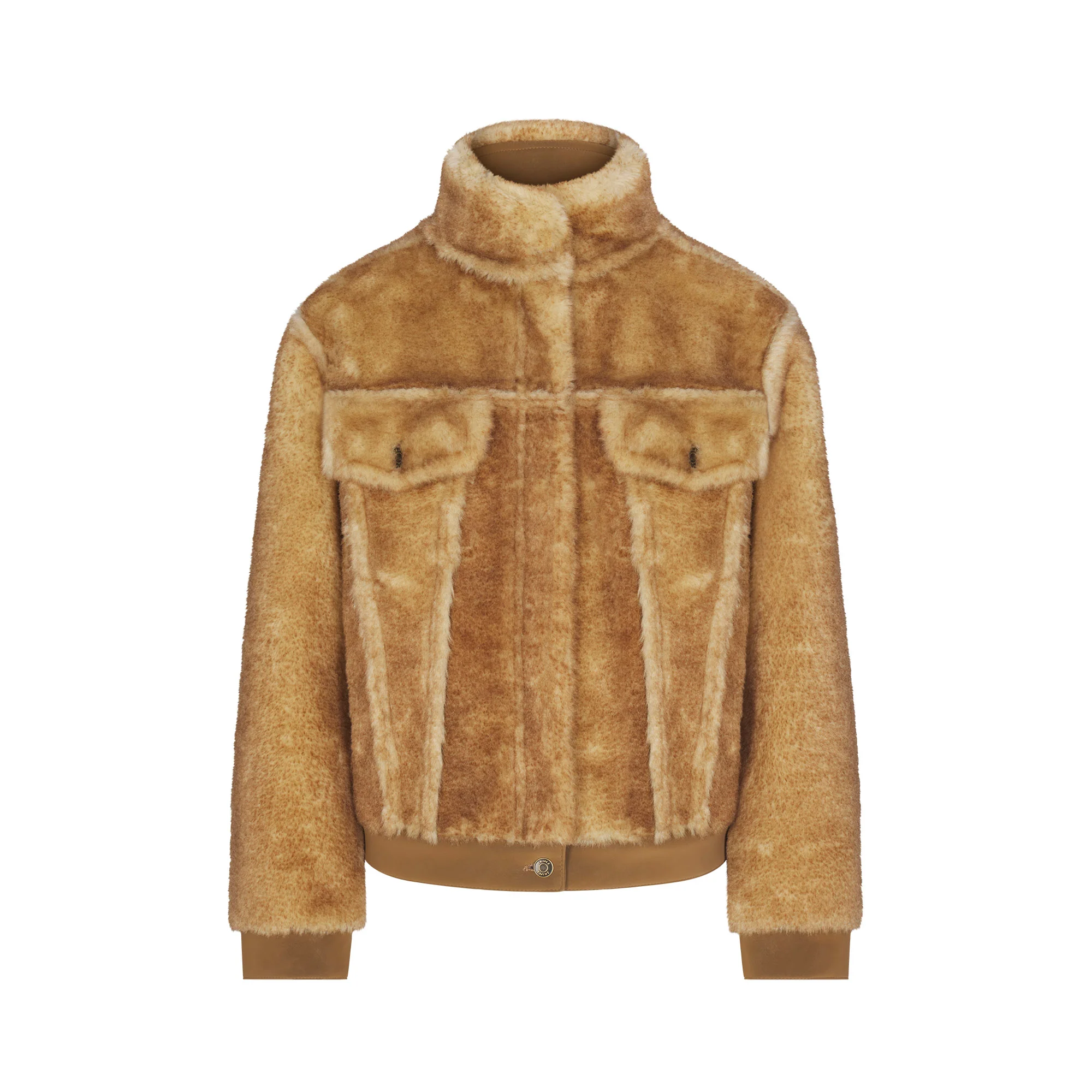 FAUX SHEARLING JACKET | TOASTED LATTE
