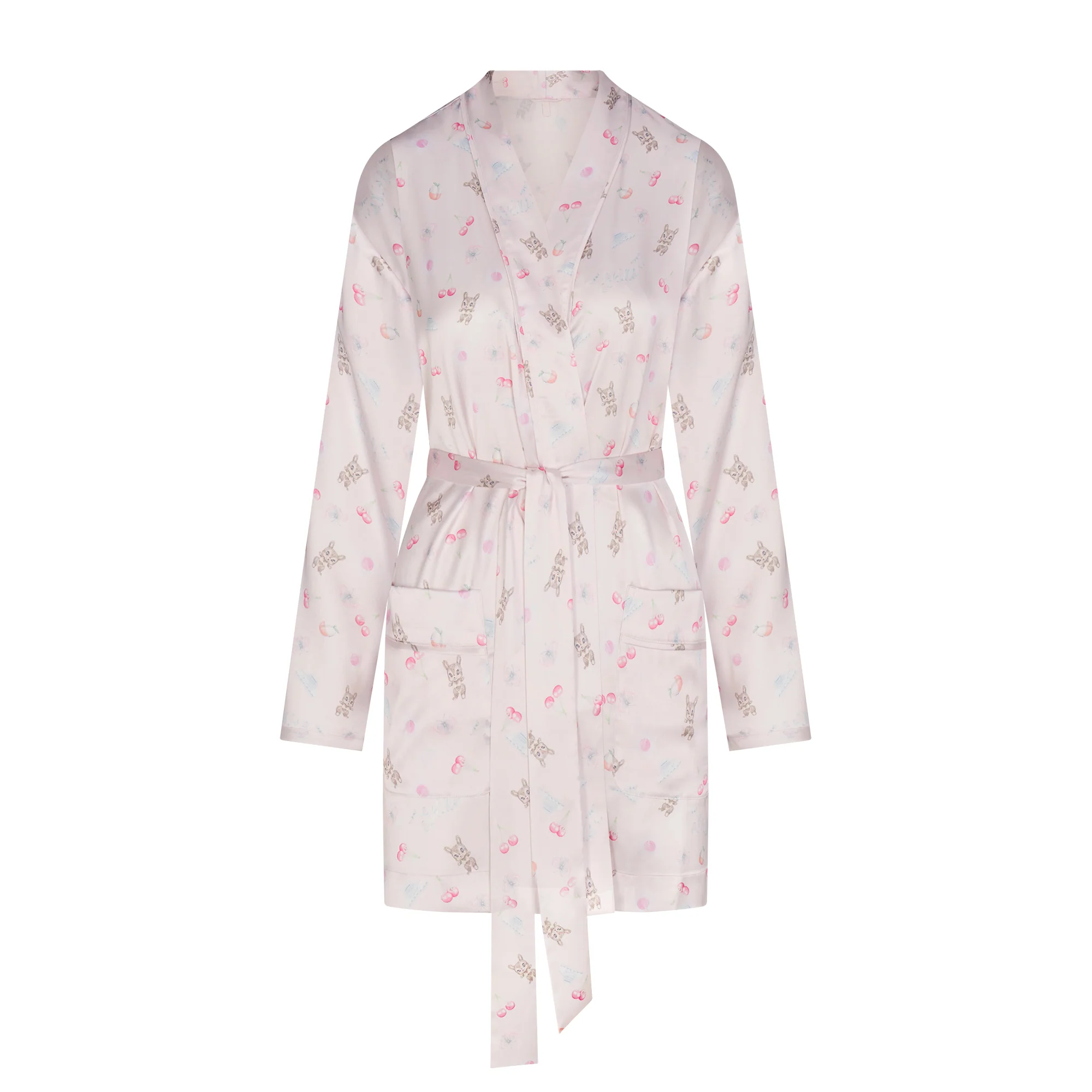 WOVEN SHINE ROBE | BARELY PINK SNACK BAG