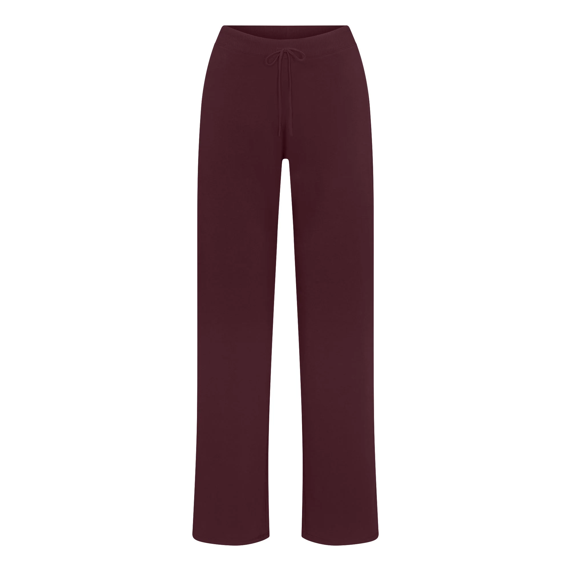 COTTON JERSEY STRAIGHT LEG PANT | CURRANT