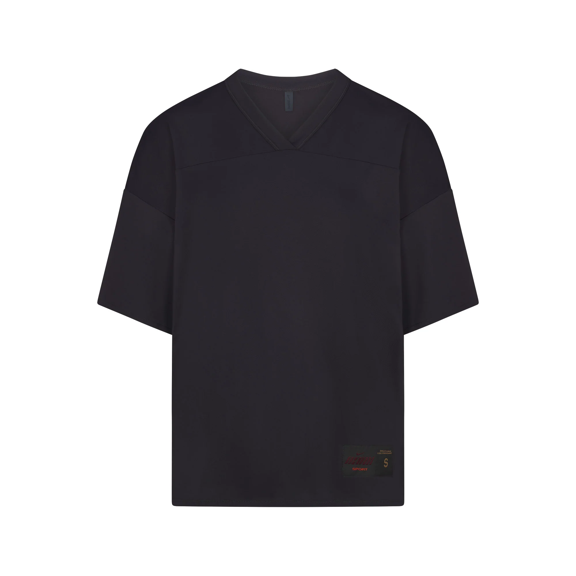 NikeSKIMS AIRY V-NECK OVERSIZED TOP | OBSIDIAN