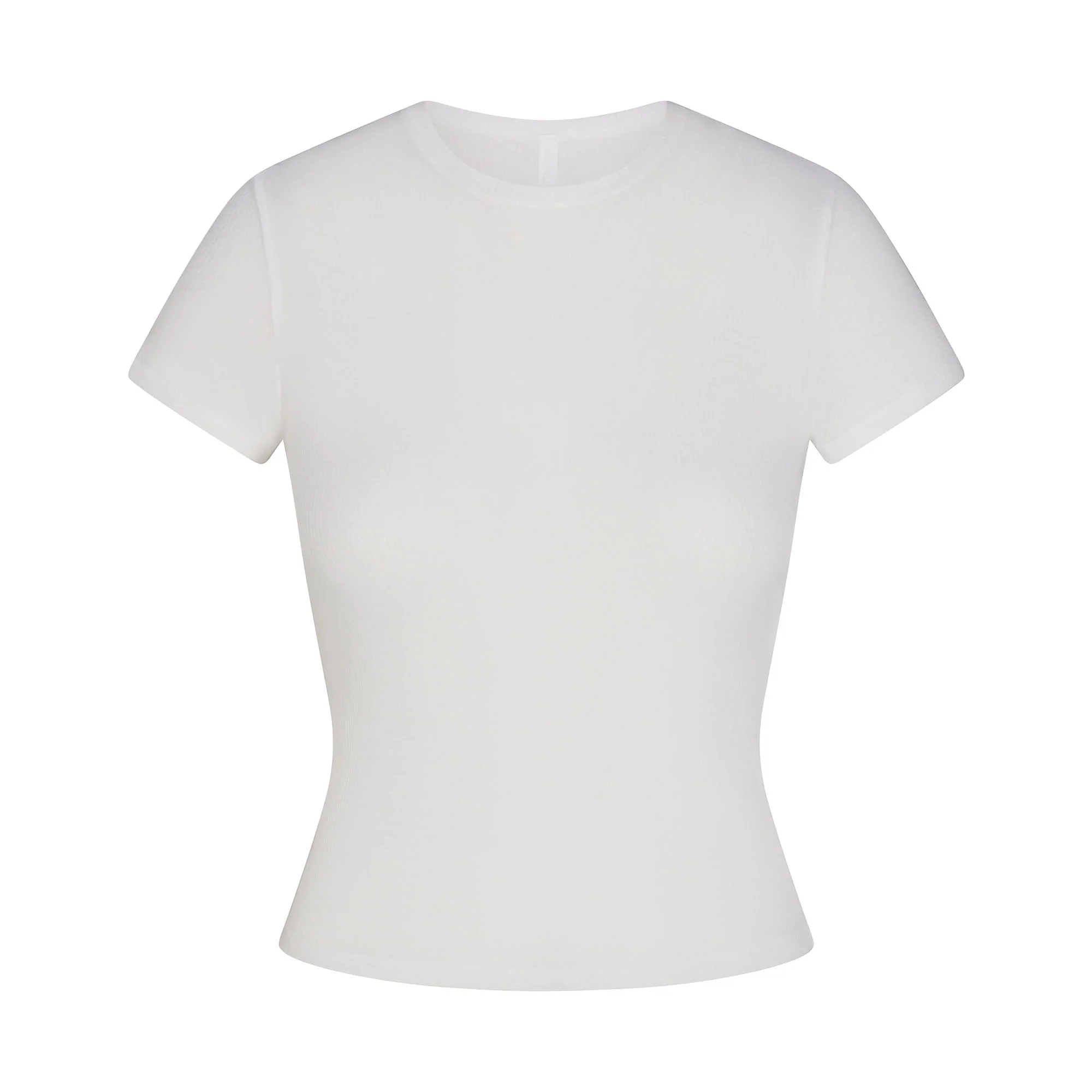 SHEER RIB T-SHIRT | SNOW