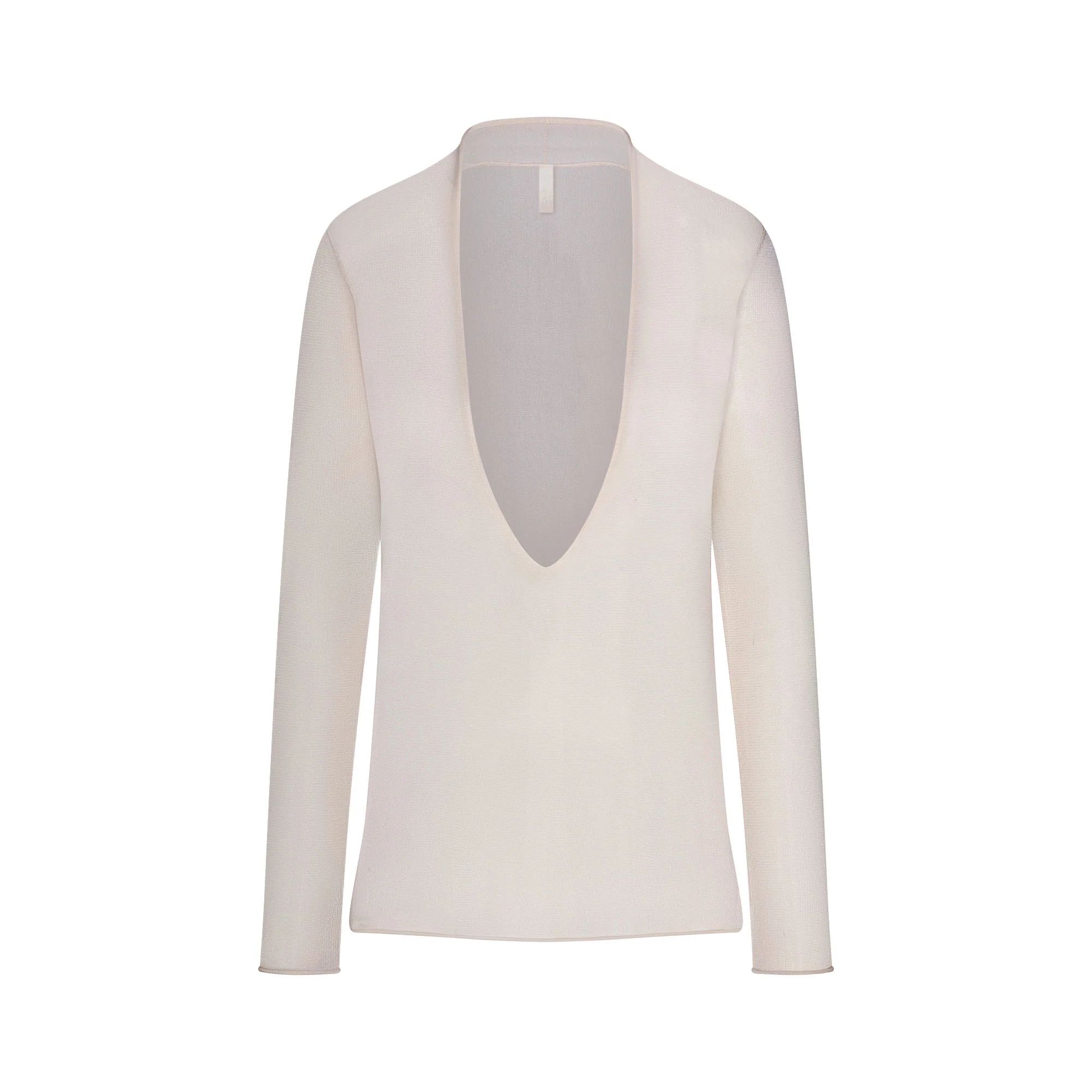 SLINKY KNIT DEEP PLUNGE TOP | BUFF