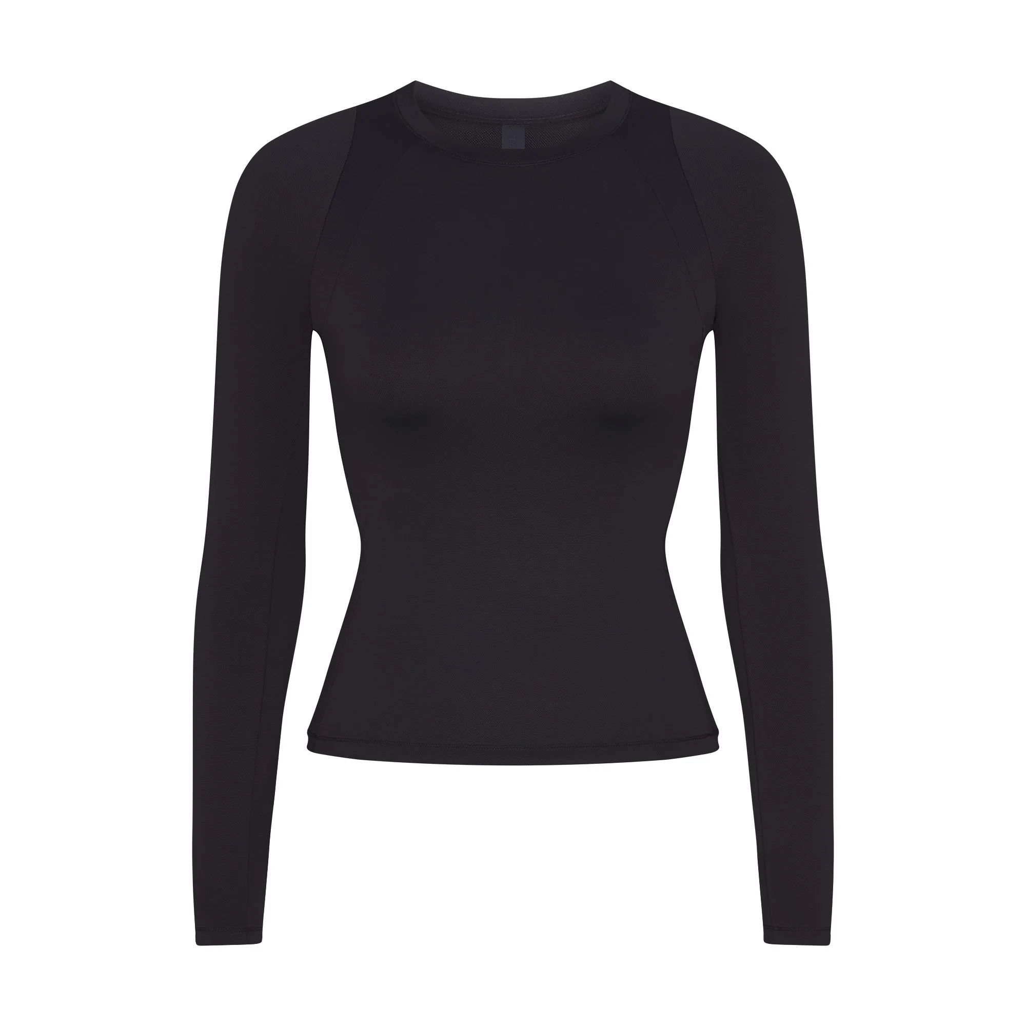 NikeSKIMS AIRY LONG SLEEVE CREW NECK TOP | OBSIDIAN